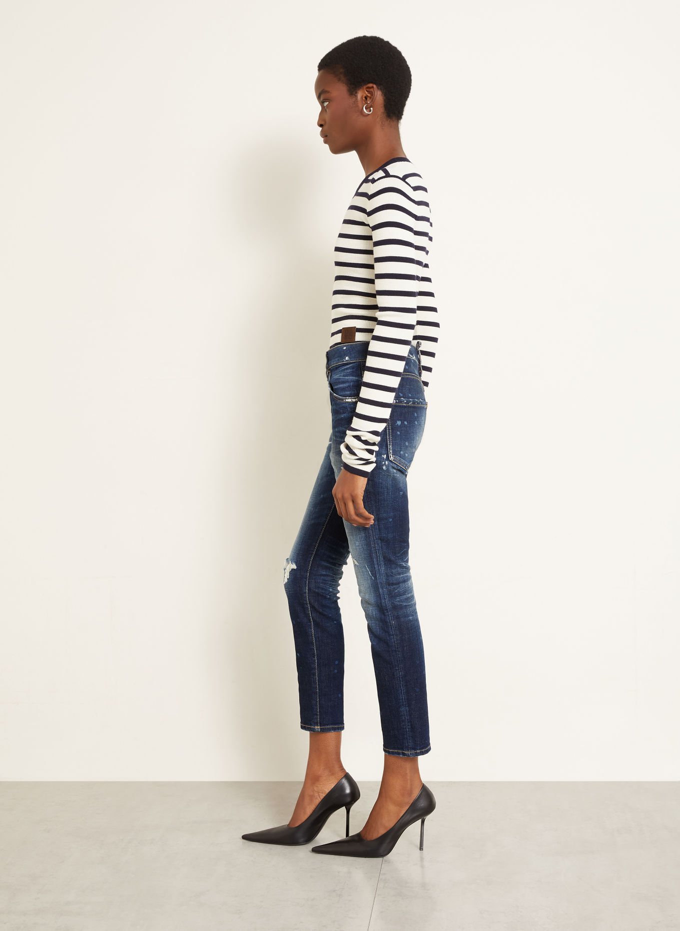 DSQUARED2 TEDDY Skinny jeans: 470 NAVY BLUE