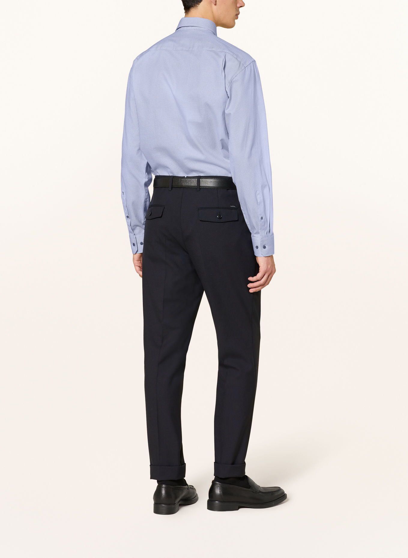 seidensticker Hemd Comfort Fit: DUNKELBLAU / WEISS
