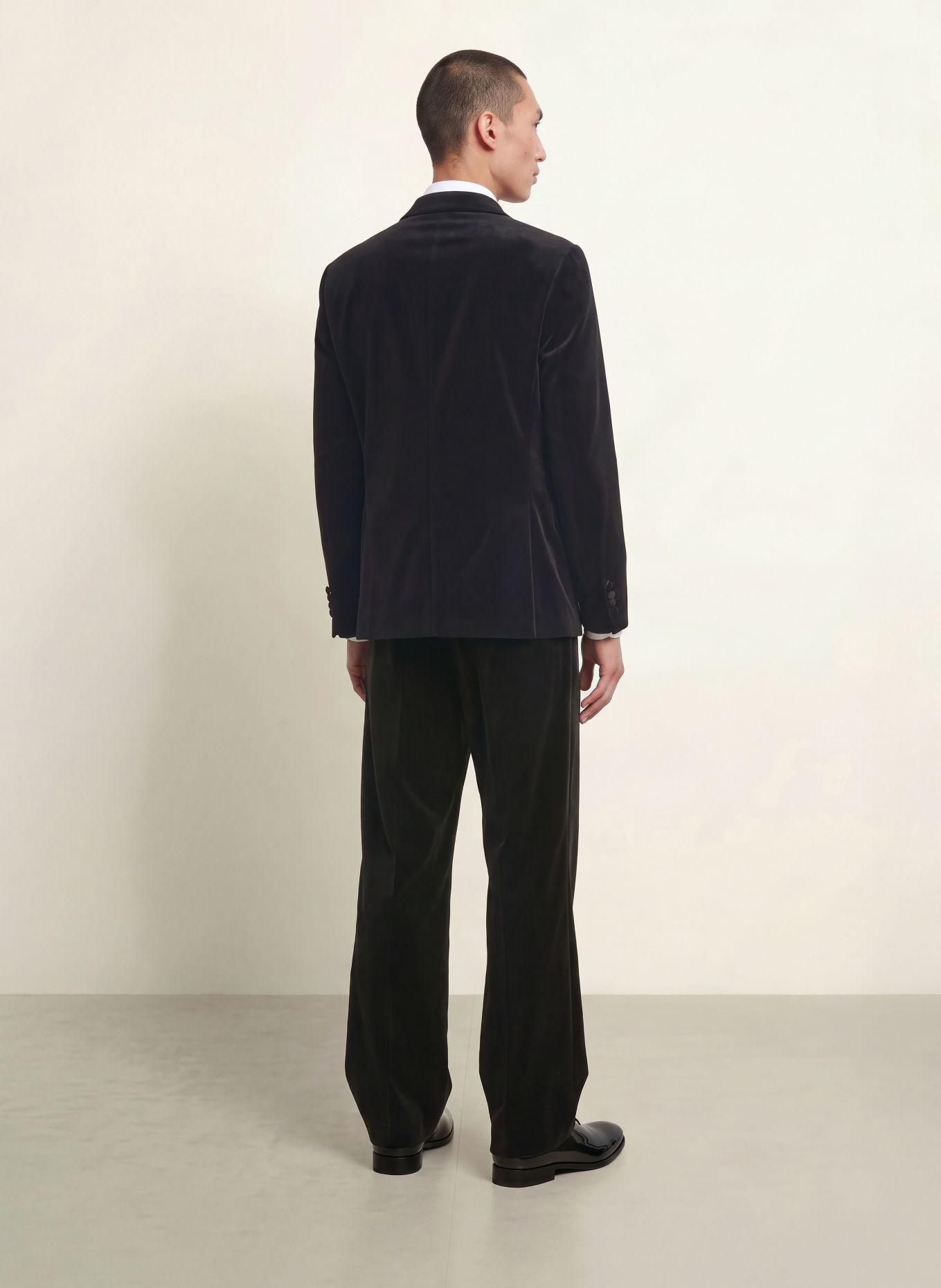 HUGO Habitjakke KARLO Modern Fit i fløjl: 001 BLACK