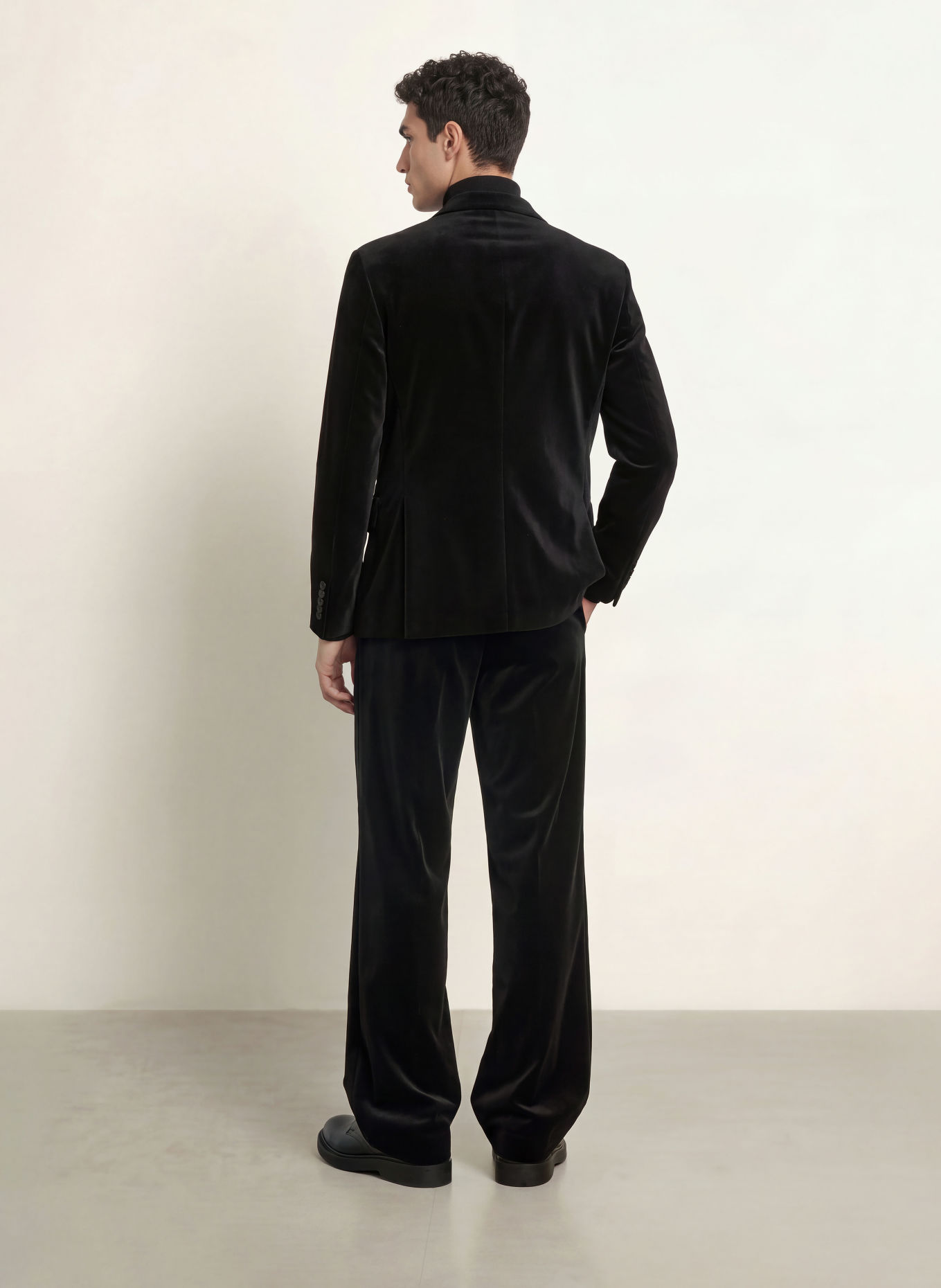 HUGO Anzughose FLIPS Modern Fit aus Samt: 001 BLACK