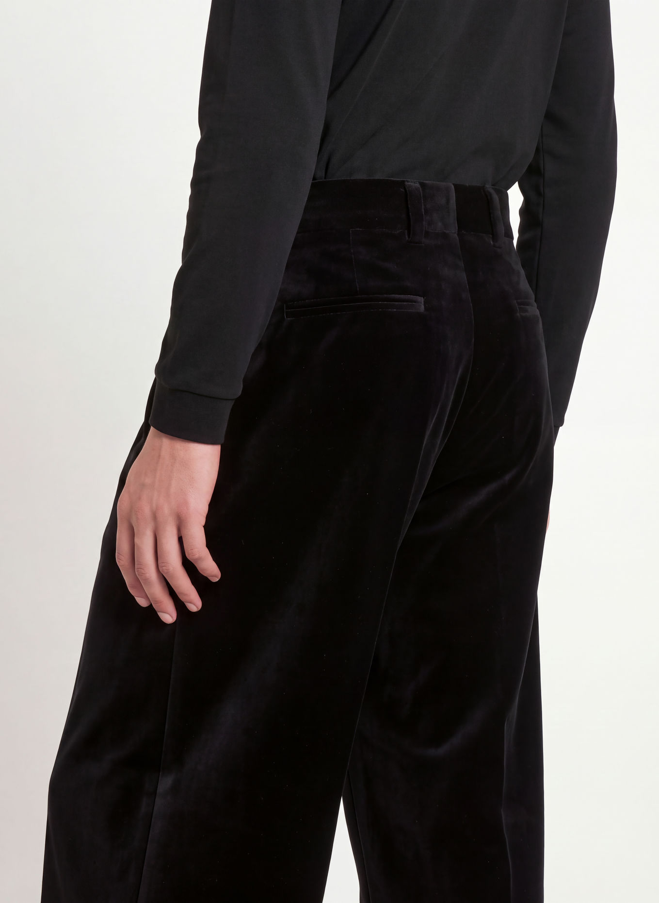 HUGO Anzughose FLIPS Modern Fit aus Samt: 001 BLACK