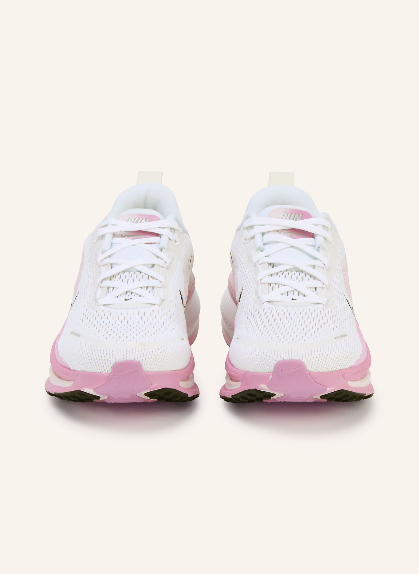 Nike VOMERO 18 Running Shoes: WHITE / PINK / LIGHT PURPLE