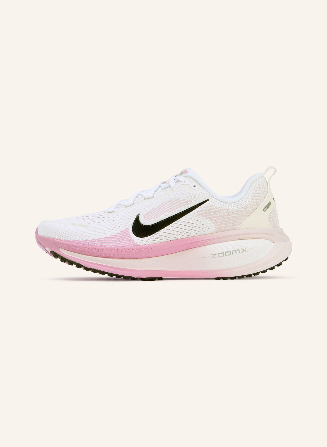 Nike VOMERO 18 Running Shoes: WHITE / PINK / LIGHT PURPLE