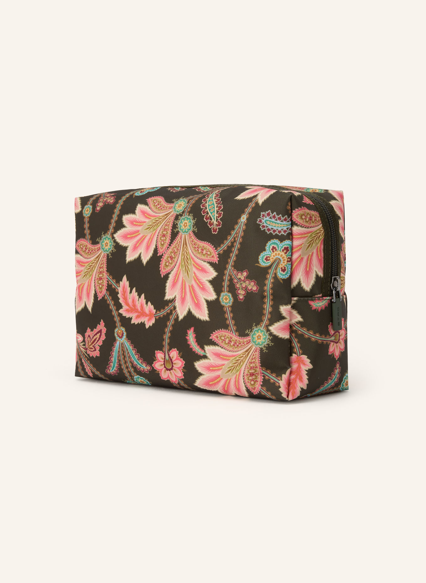 ETRO Kosmetiktasche: DUNKELGRÜN / ROSA / BEIGE