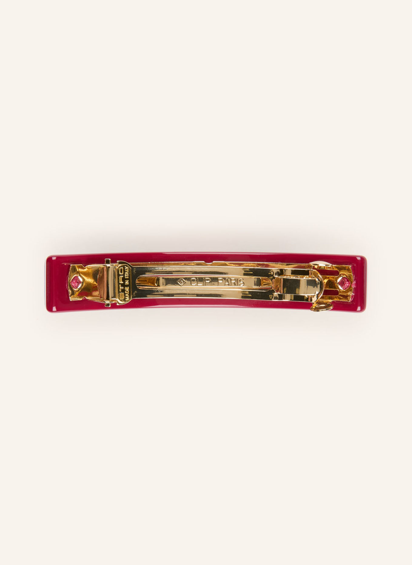 ETRO Hair clip with gemstones: DARK RED / PINK / DARK GREEN