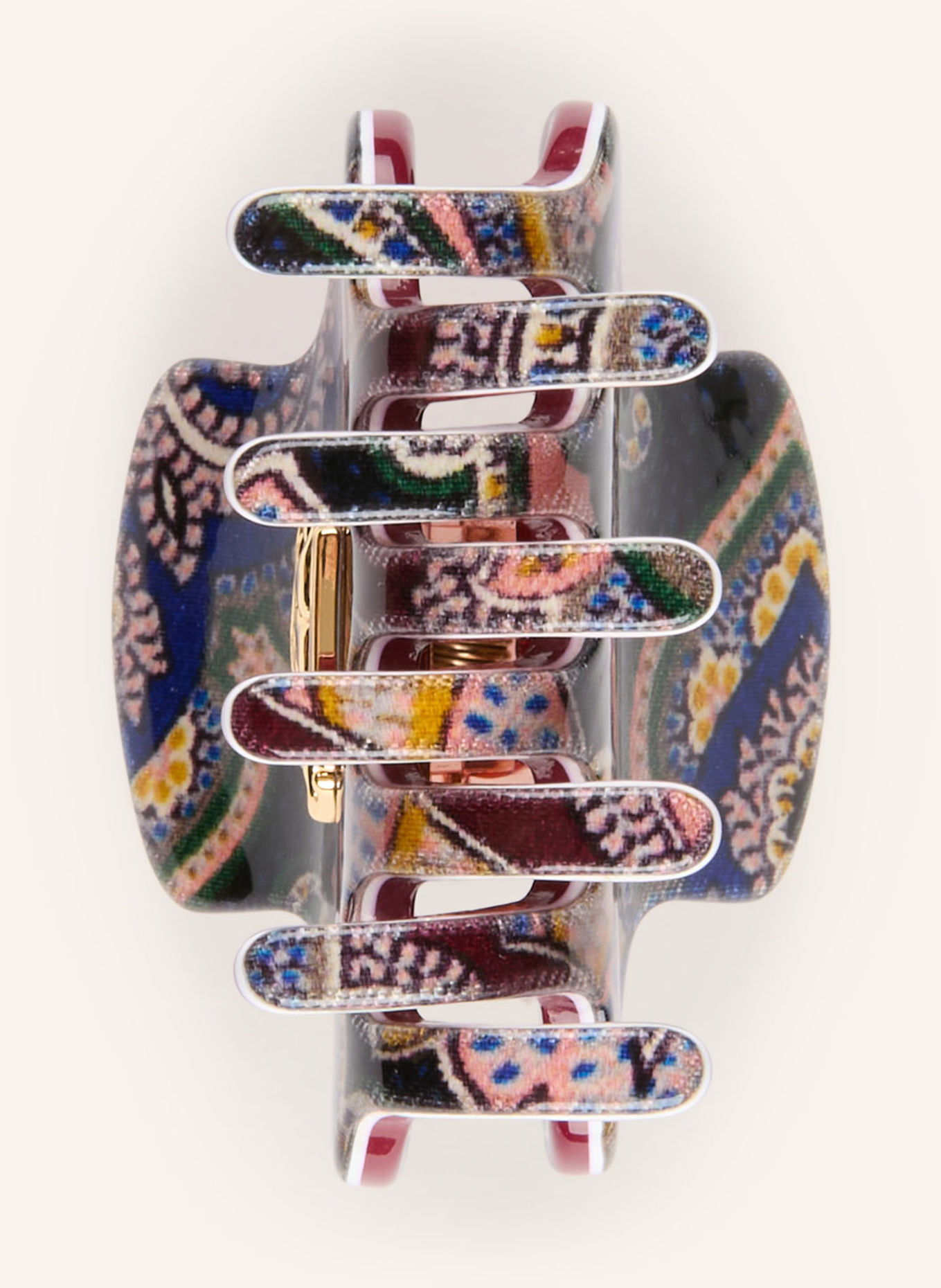 ETRO Hair Clip: DARK BLUE / PINK / GREEN