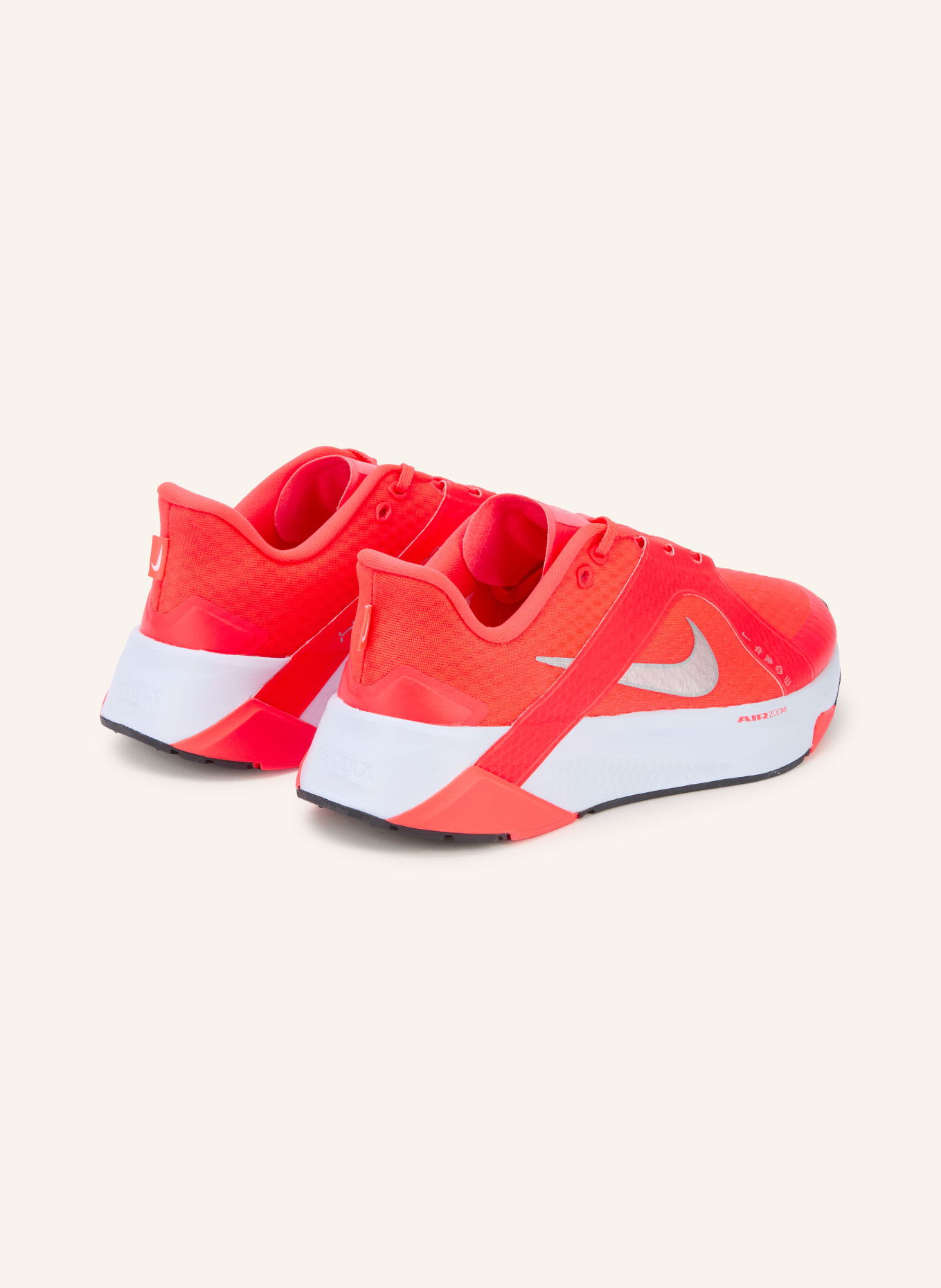 Nike HYBRID RN Fitness Shoes: NEON RED / SILVER