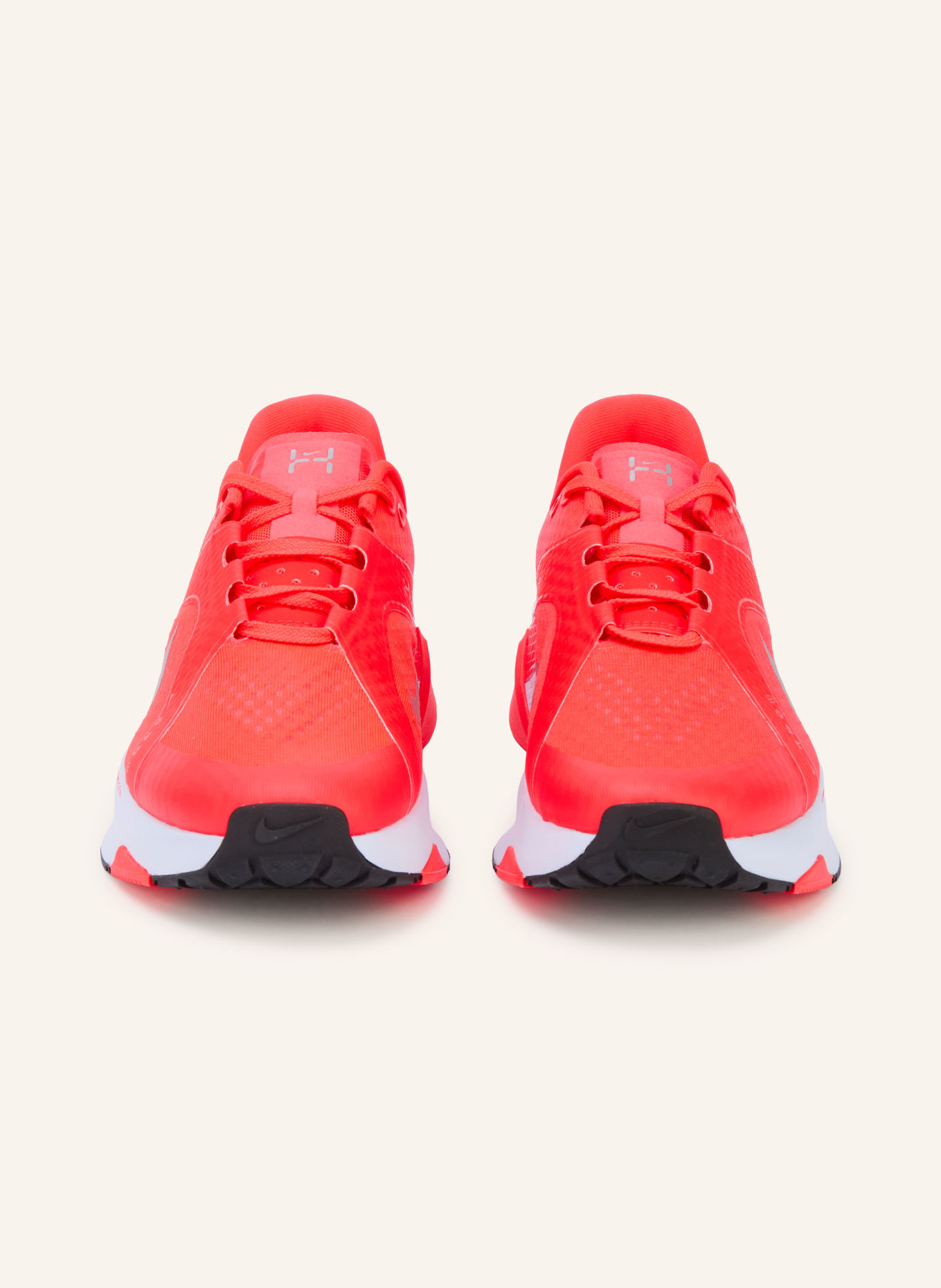 Nike HYBRID RN Fitness Shoes: NEON RED / SILVER