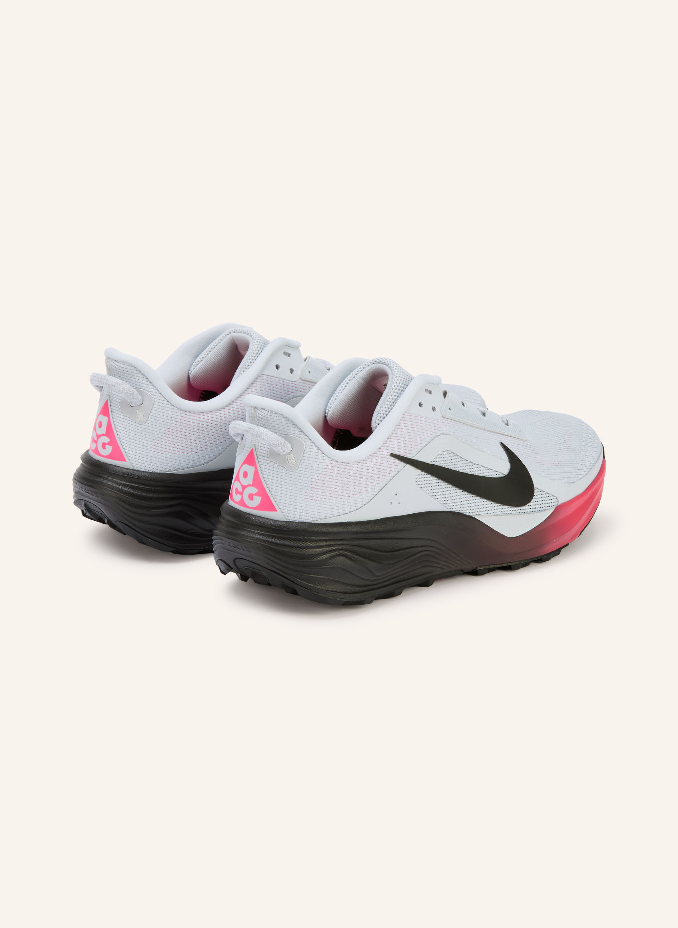 Nike ACG PEGASUS TRAIL Trail running shoes: LIGHT GRAY / NEON PINK / BLACK