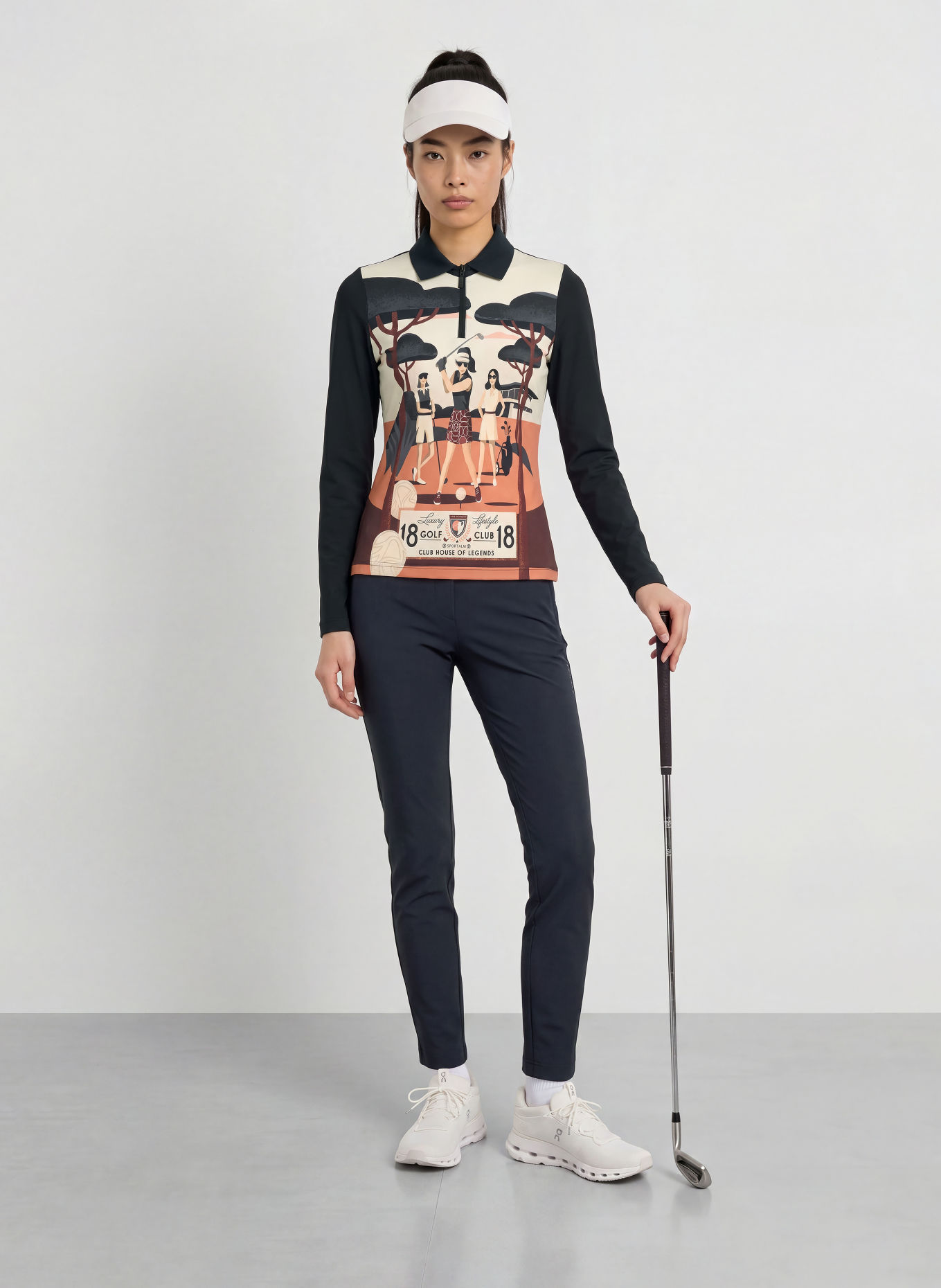 SPORTALM Jersey-Poloshirt: DUNKELBLAU / CREME / DUNKELROT