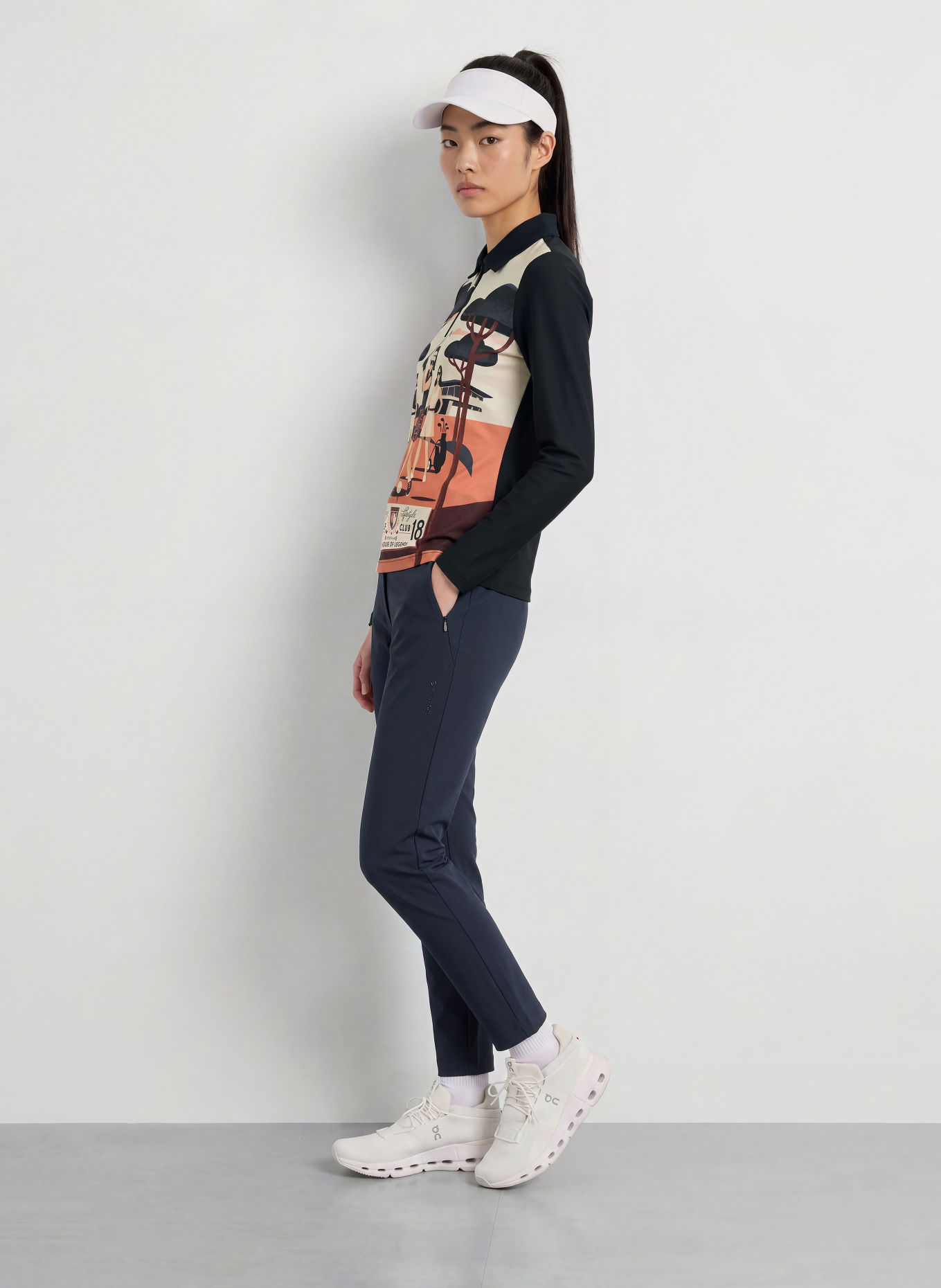 SPORTALM Jersey-Poloshirt: DUNKELBLAU / CREME / DUNKELROT