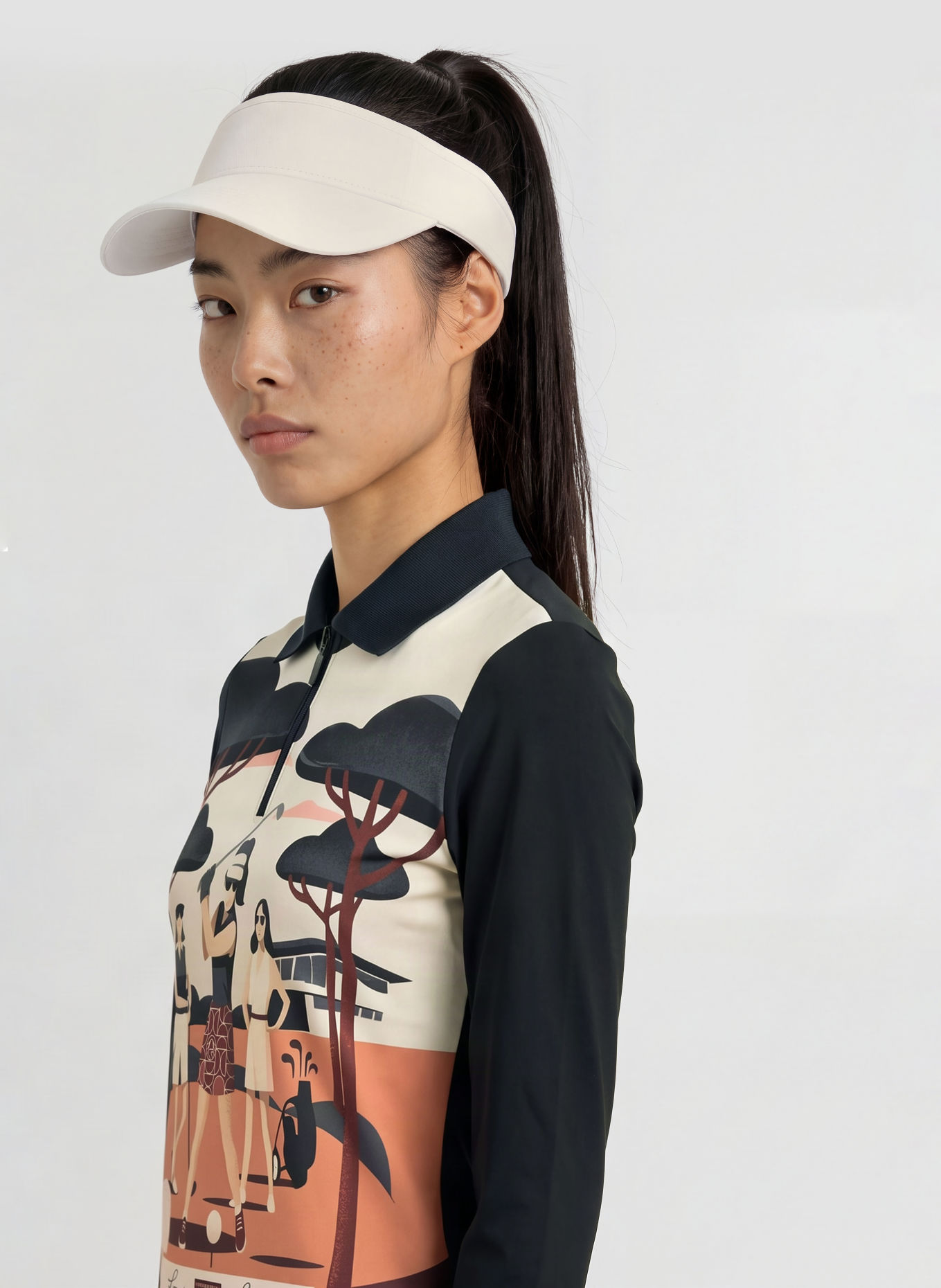 SPORTALM Jersey-Poloshirt: DUNKELBLAU / CREME / DUNKELROT