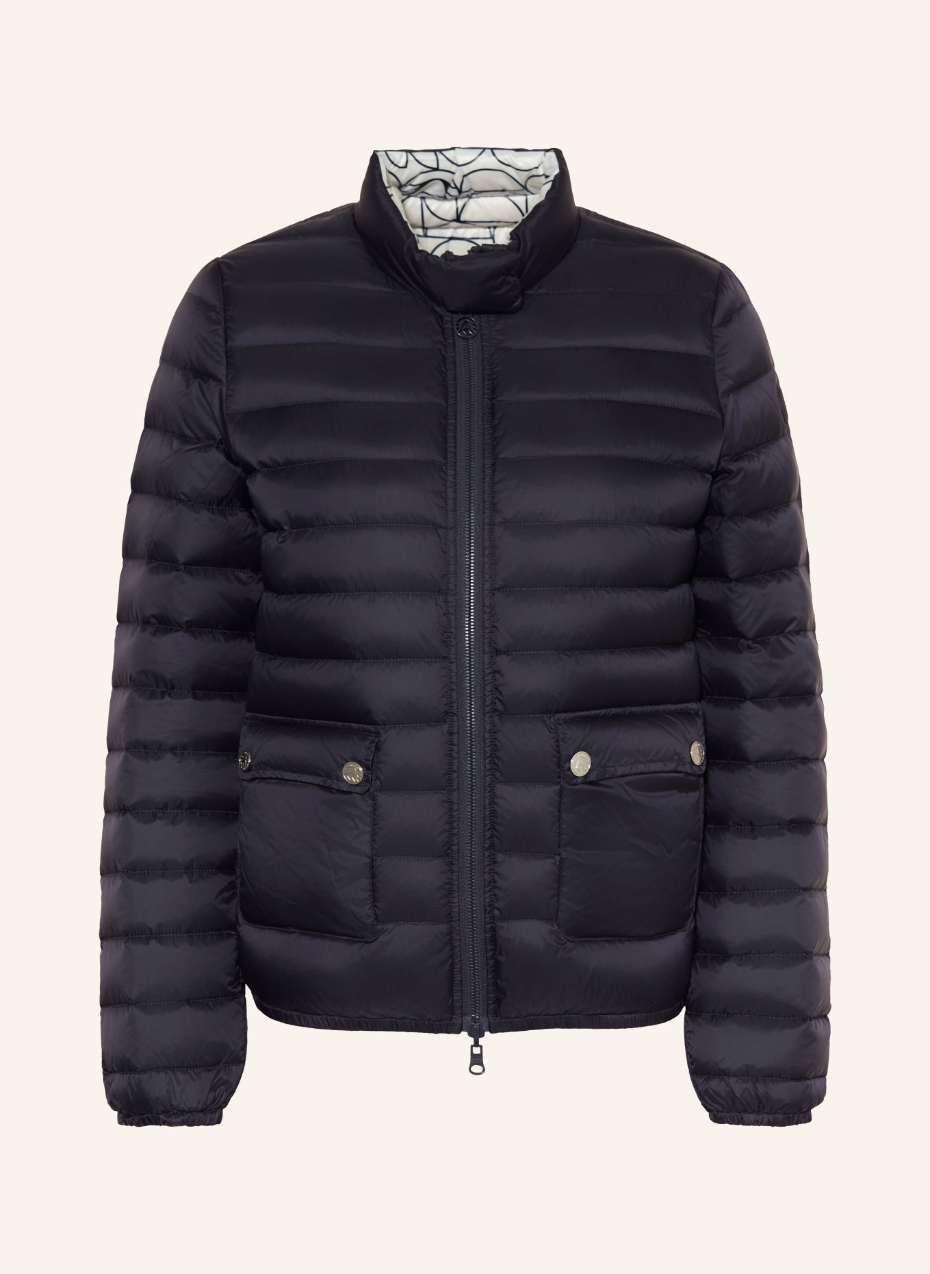 SPORTALM Reversible down jacket: DARK BLUE / WHITE
