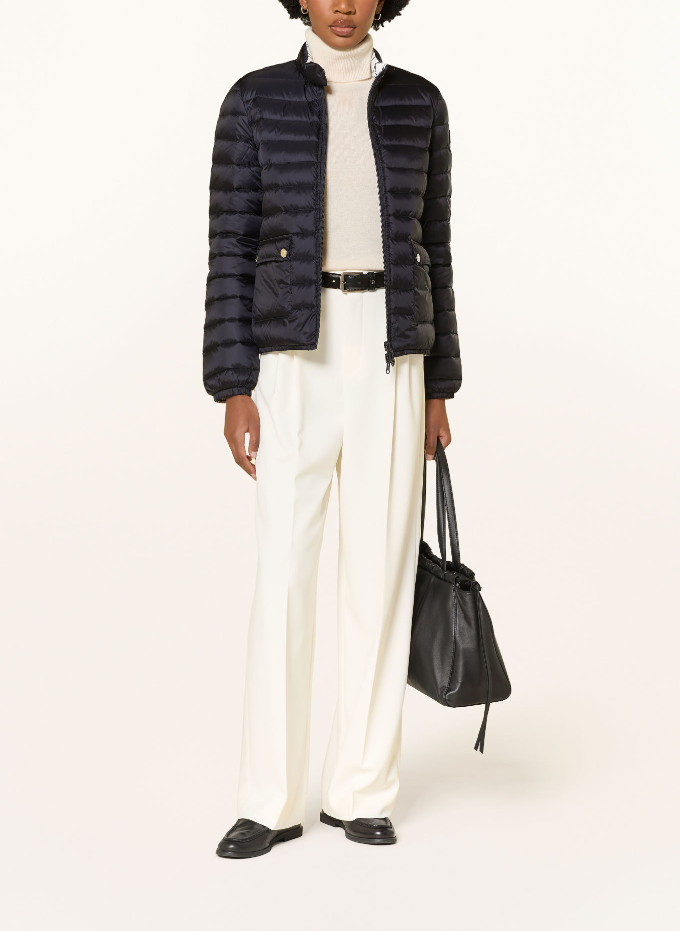 SPORTALM Reversible down jacket: DARK BLUE / WHITE