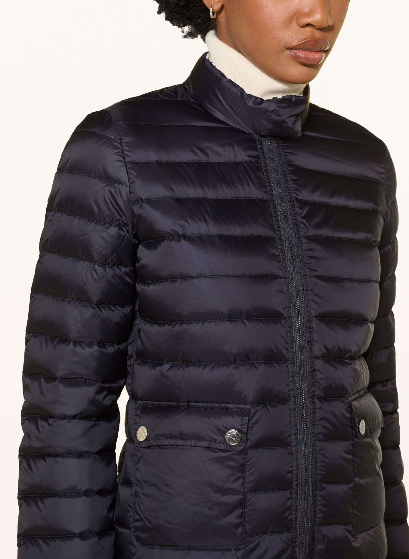 SPORTALM Reversible down jacket: DARK BLUE / WHITE