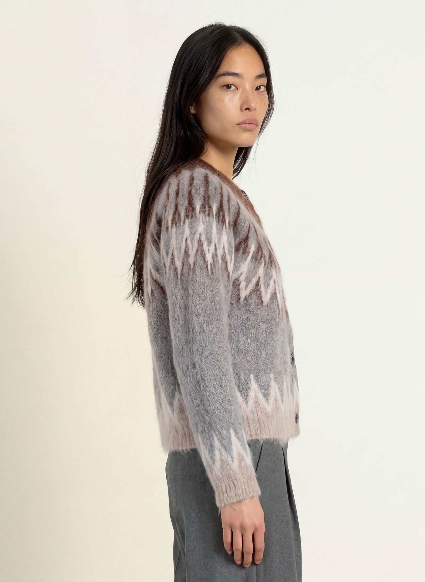 darling harbour Gilet en alpaga: GREY MELANGE