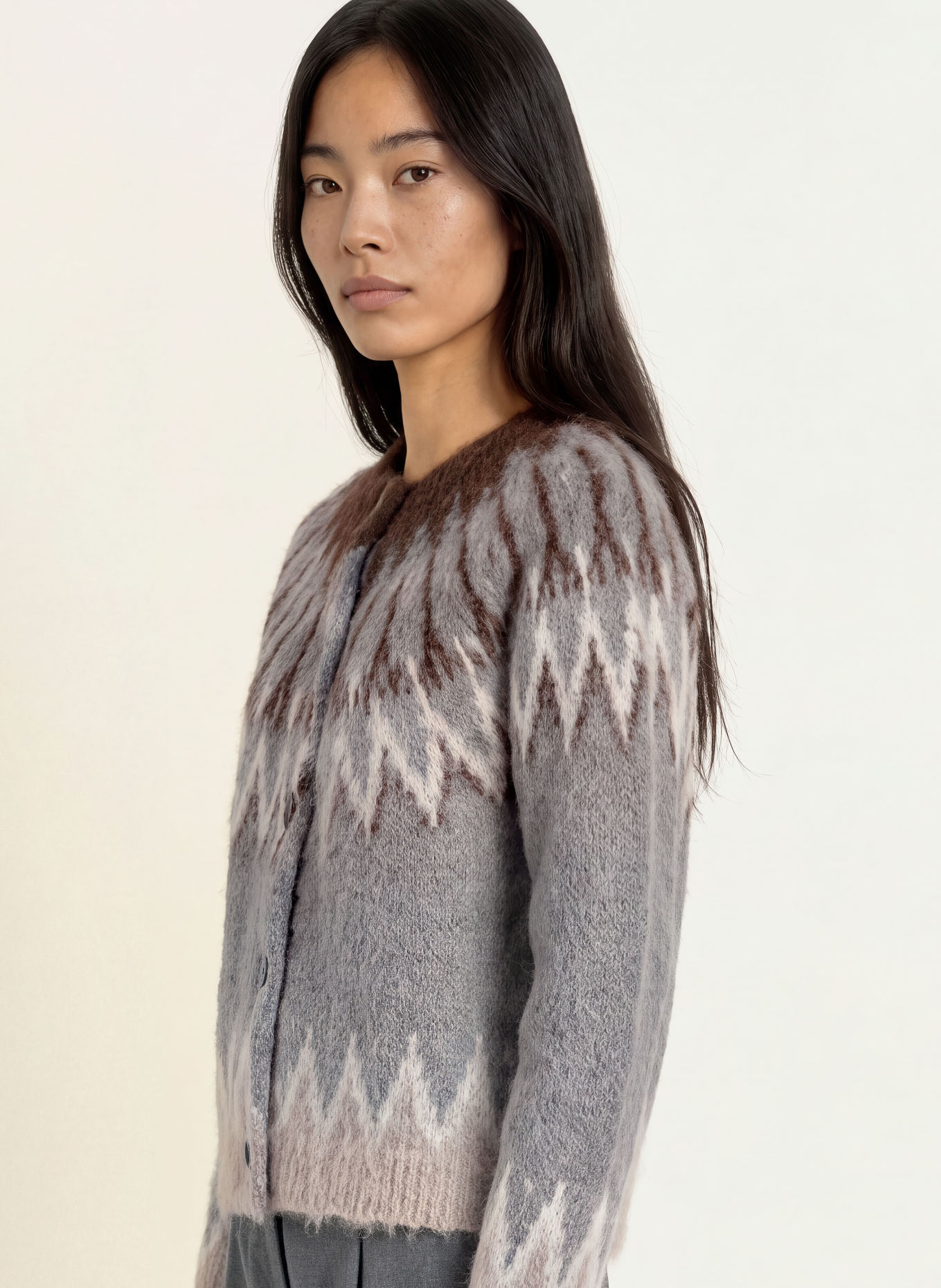 darling harbour Gilet en alpaga: GREY MELANGE