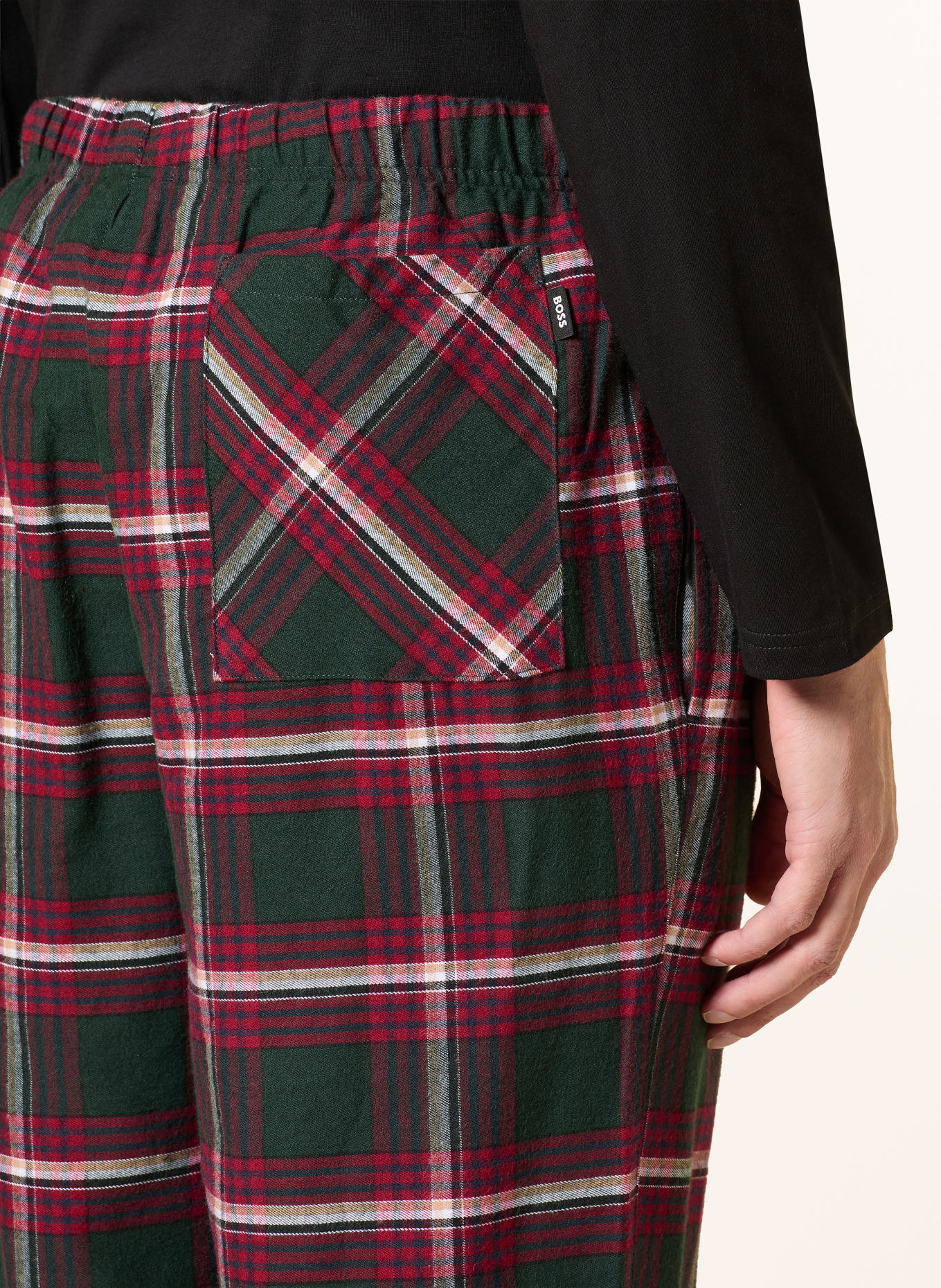 BOSS HOLIDAY Pajamas with Gift Box: DARK RED / DARK GREEN / BLACK