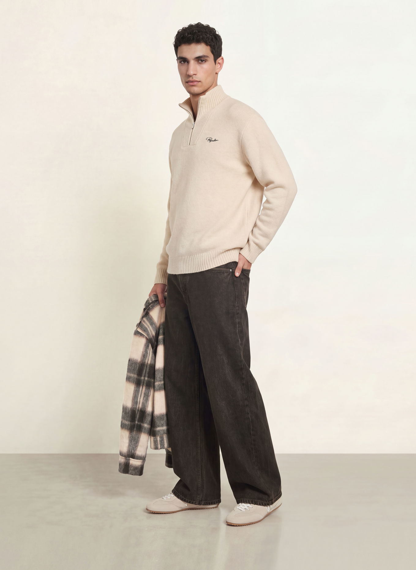 PEGADOR Pull col zippé GILMONDE: CRÈME