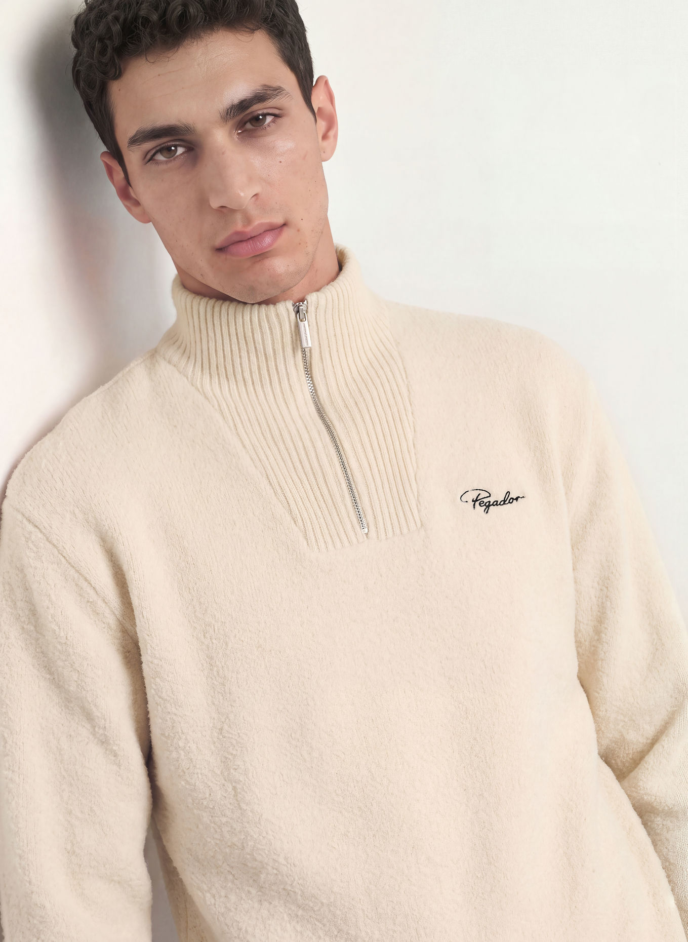 PEGADOR Pull col zippé GILMONDE: CRÈME