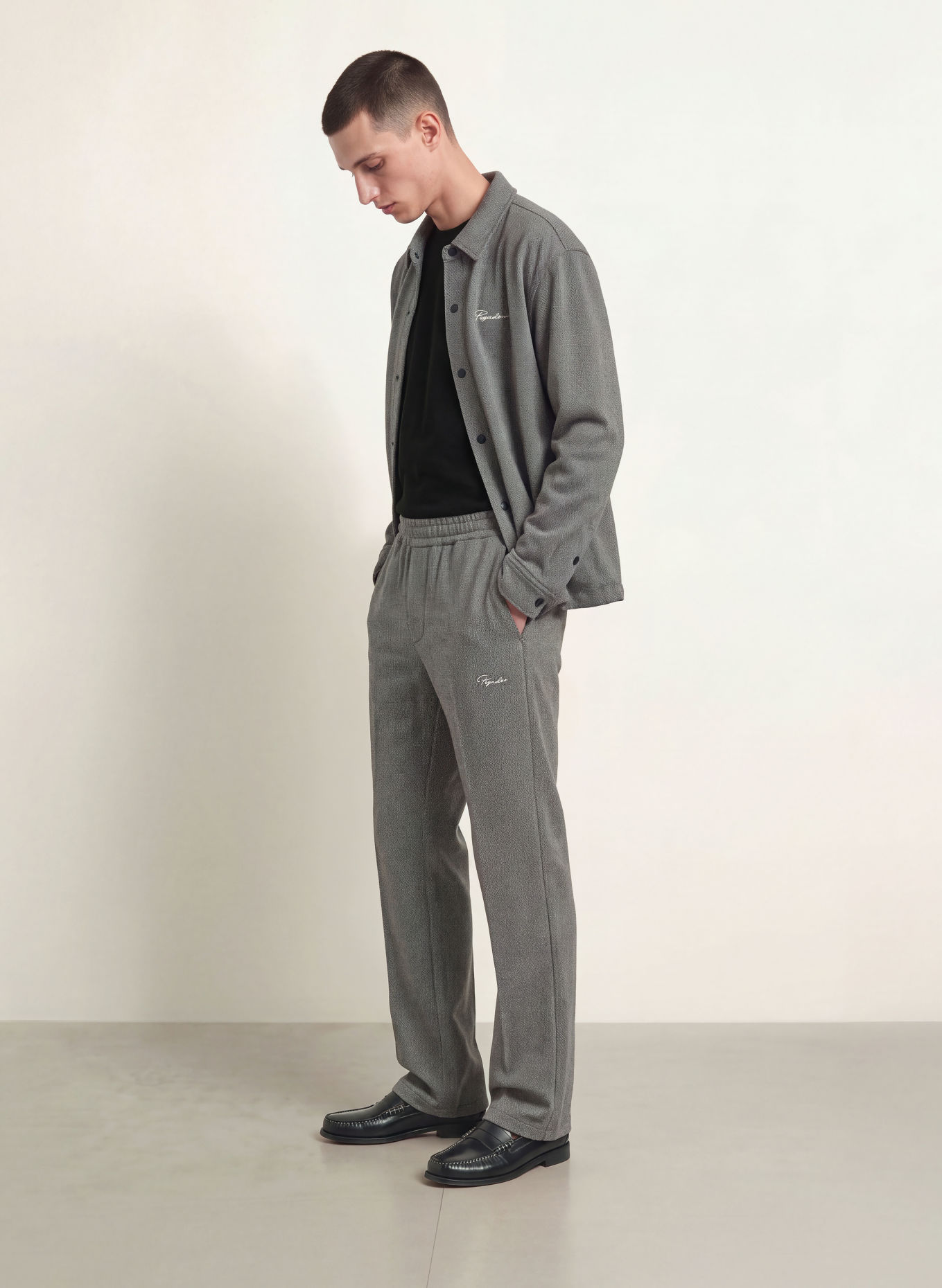 PEGADOR TIVOLI Jersey Shirt, Oversized Fit: BLACK / WHITE