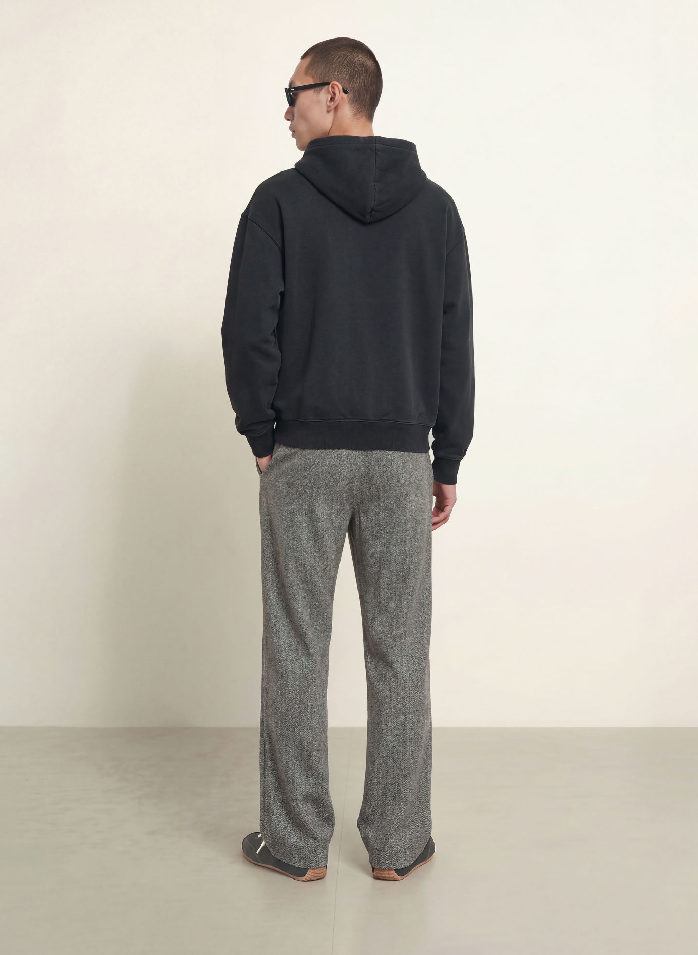 PEGADOR TIVOLI Jogging-style trousers: DARK GRAY / WHITE