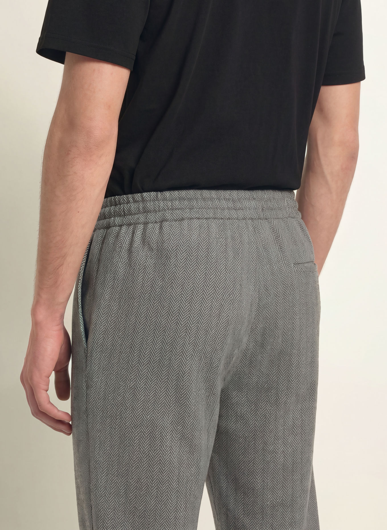 PEGADOR TIVOLI Jogging-style trousers: DARK GRAY / WHITE