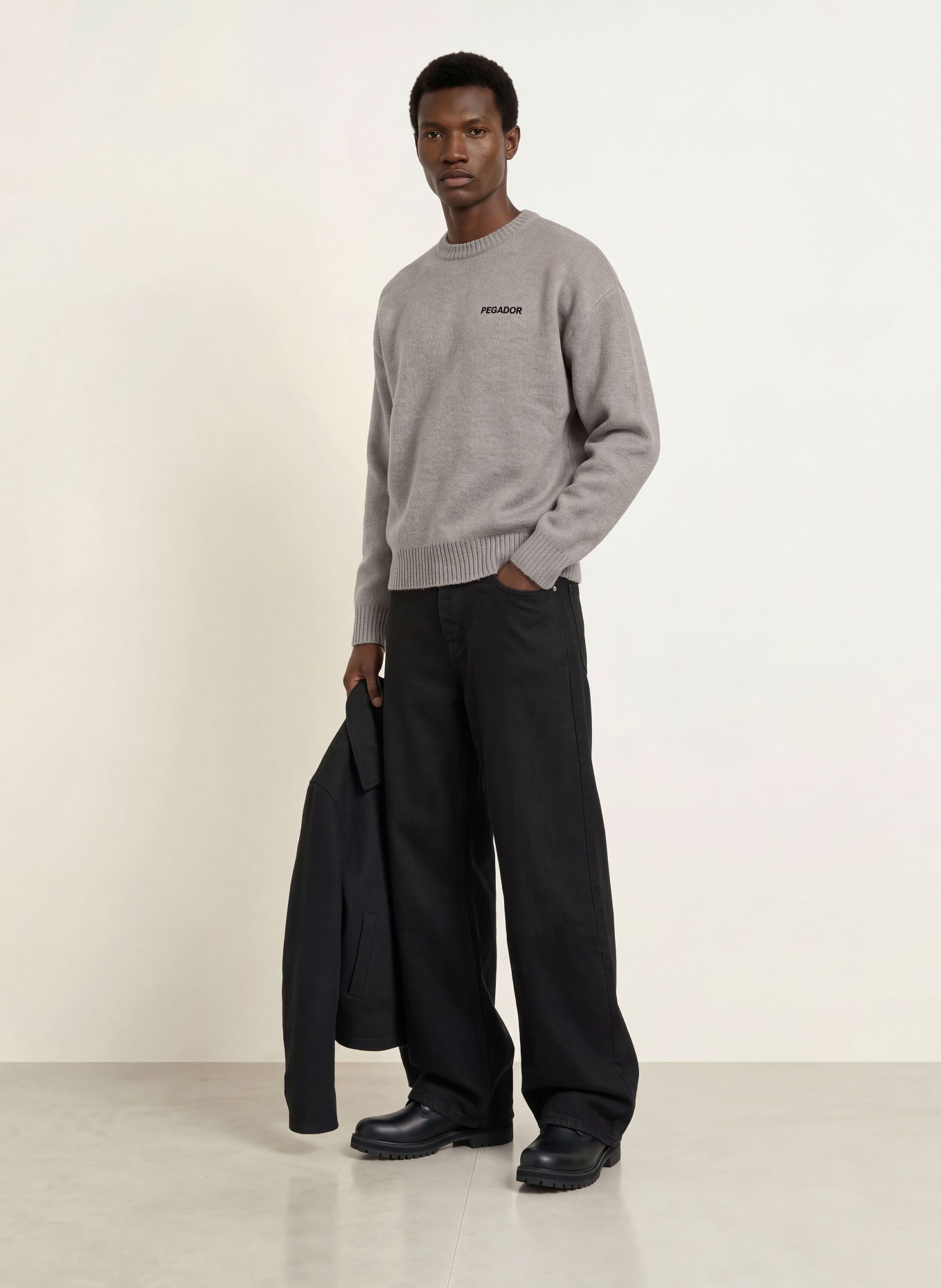 PEGADOR LUKA Oversized Sweater: GRAY