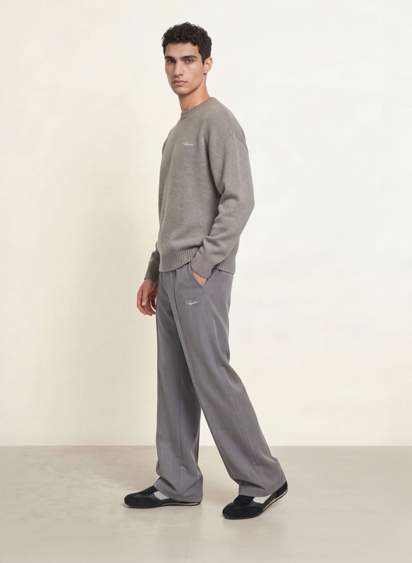 PEGADOR Oversized-Pullover SIGNAR: GRAU