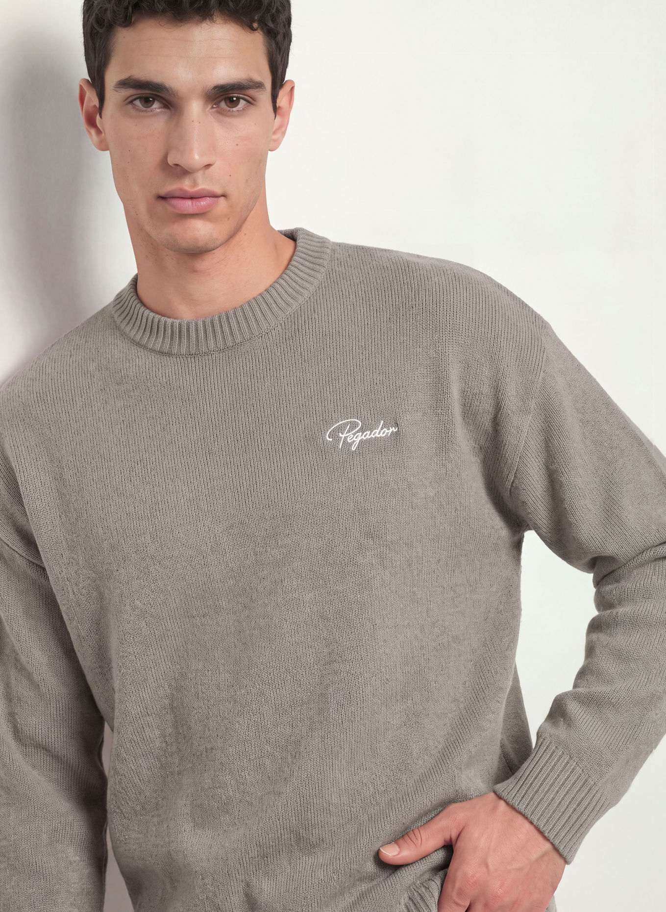 PEGADOR Oversized-Pullover SIGNAR: GRAU
