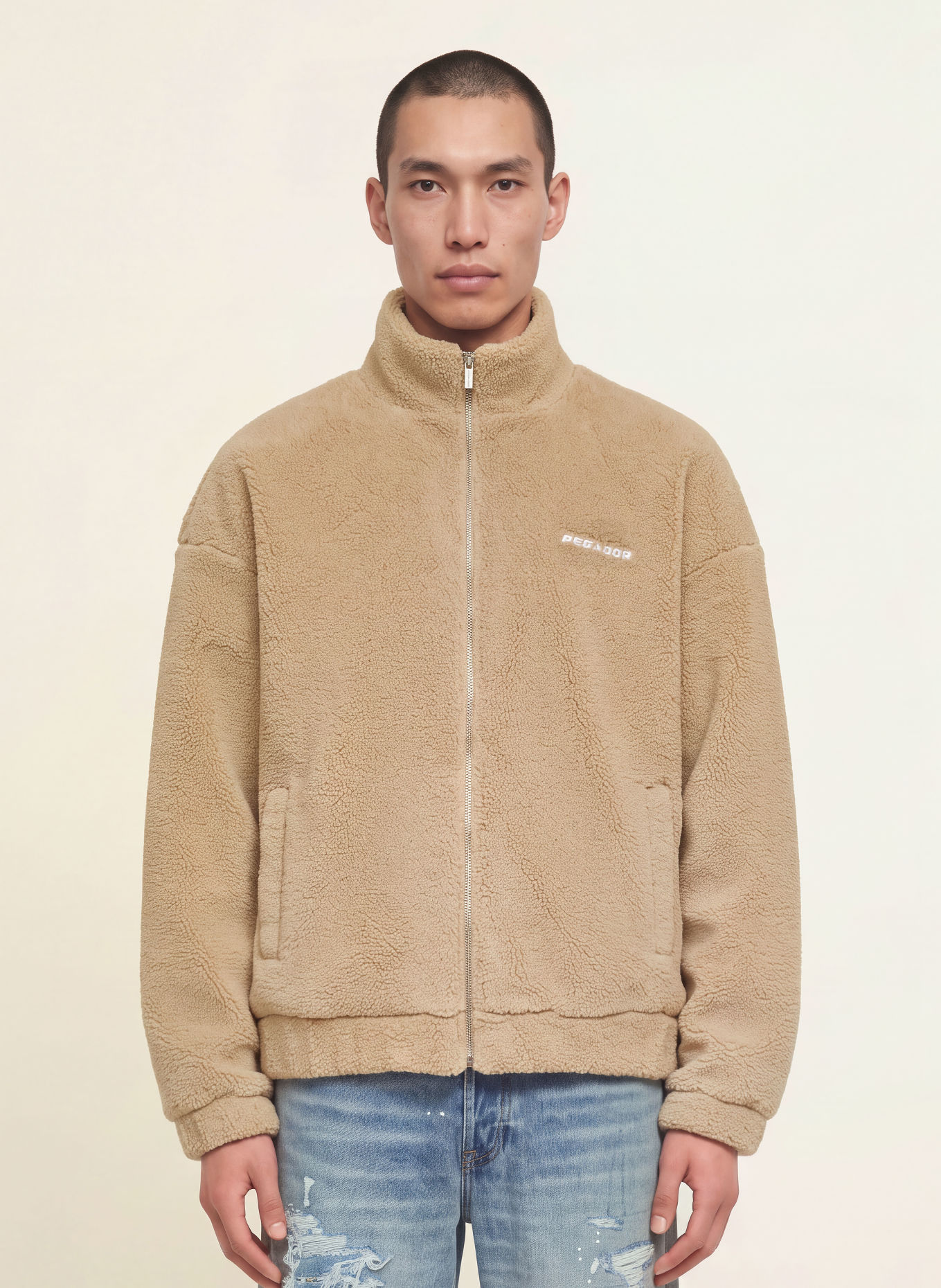 PEGADOR Veste en fourrure synthétique ALTO: BEIGE