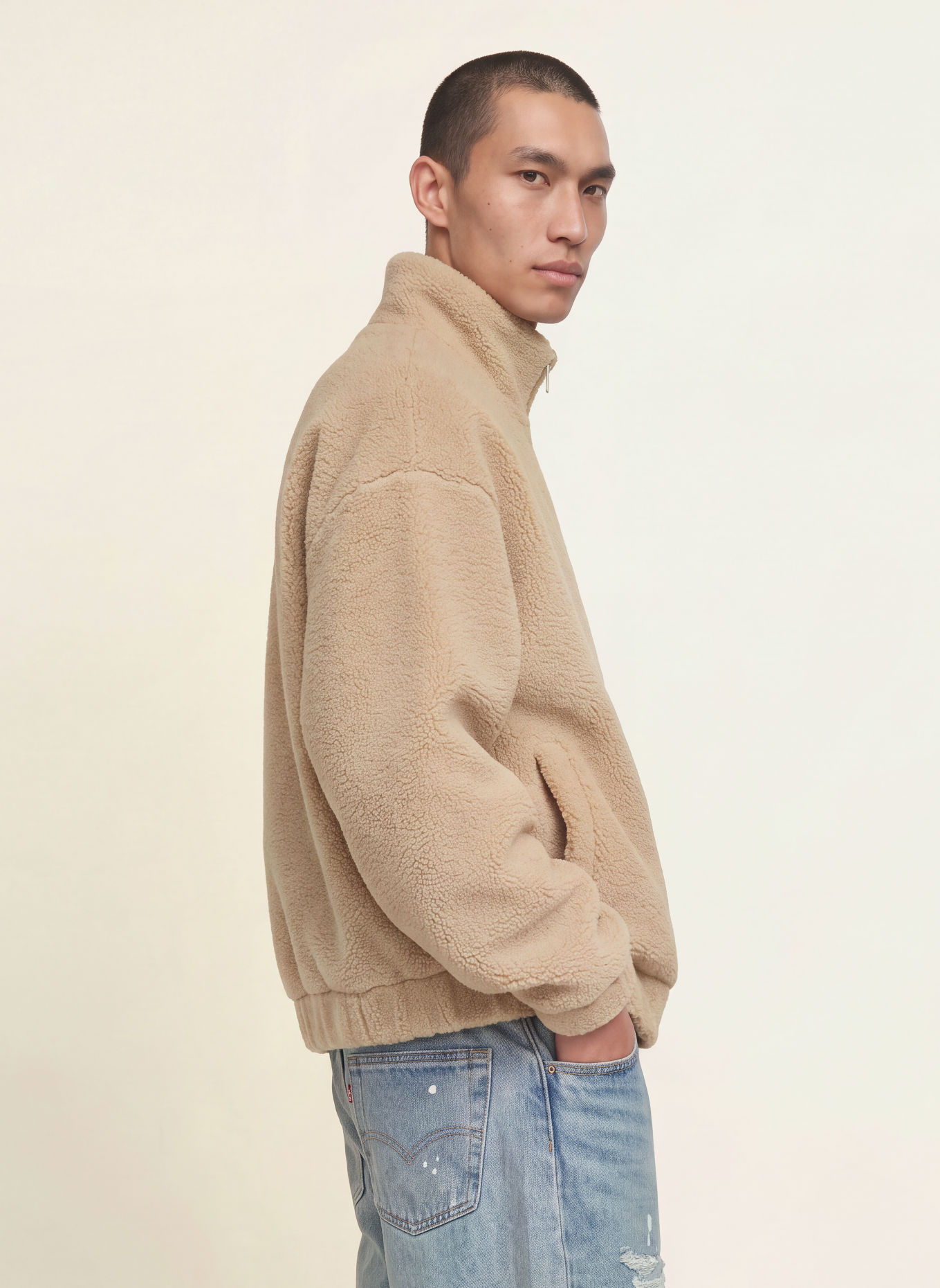 PEGADOR Veste en fourrure synthétique ALTO: BEIGE