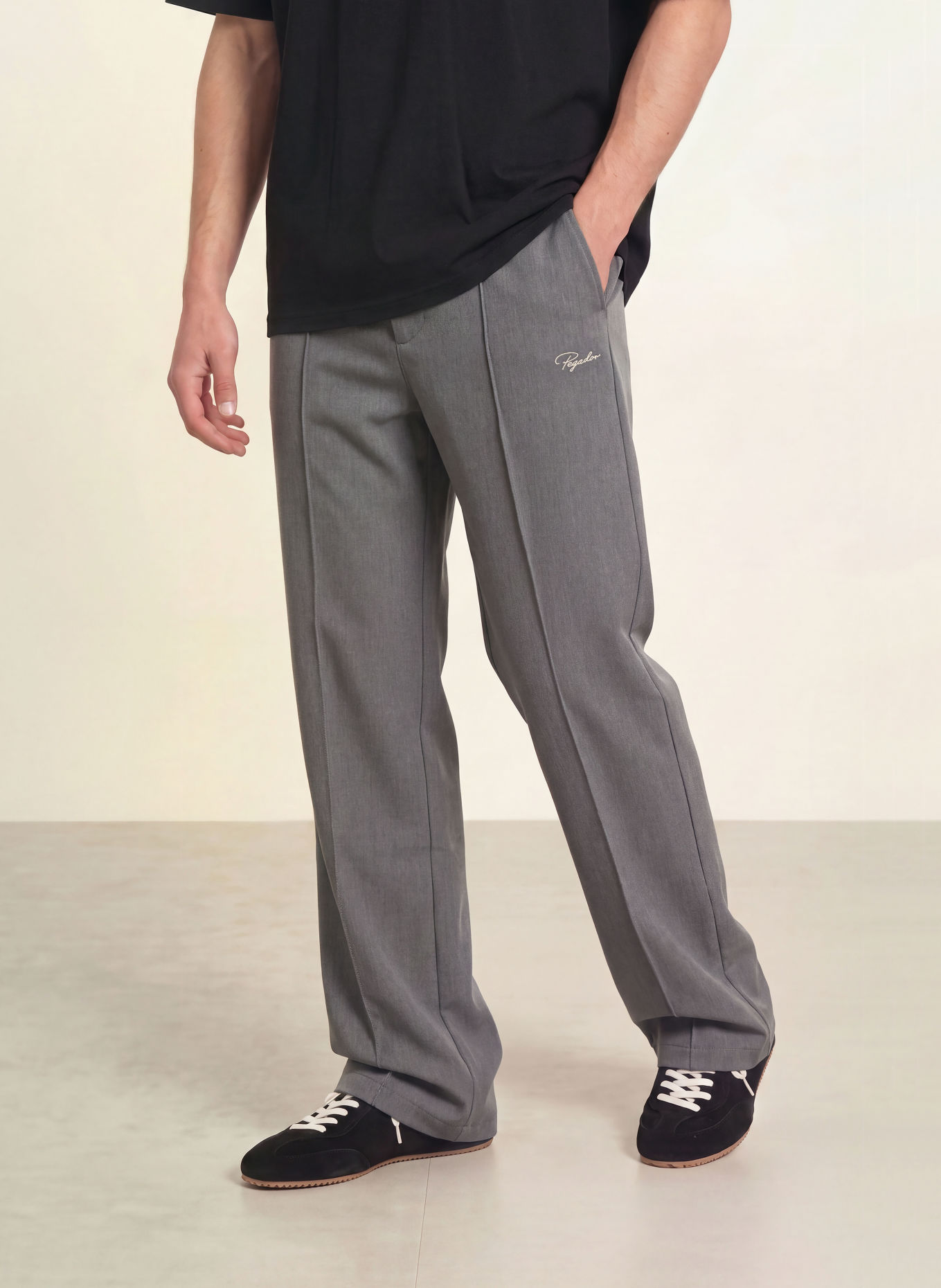 PEGADOR Businesshose MONTEFALCO Regular Fit: GRAU