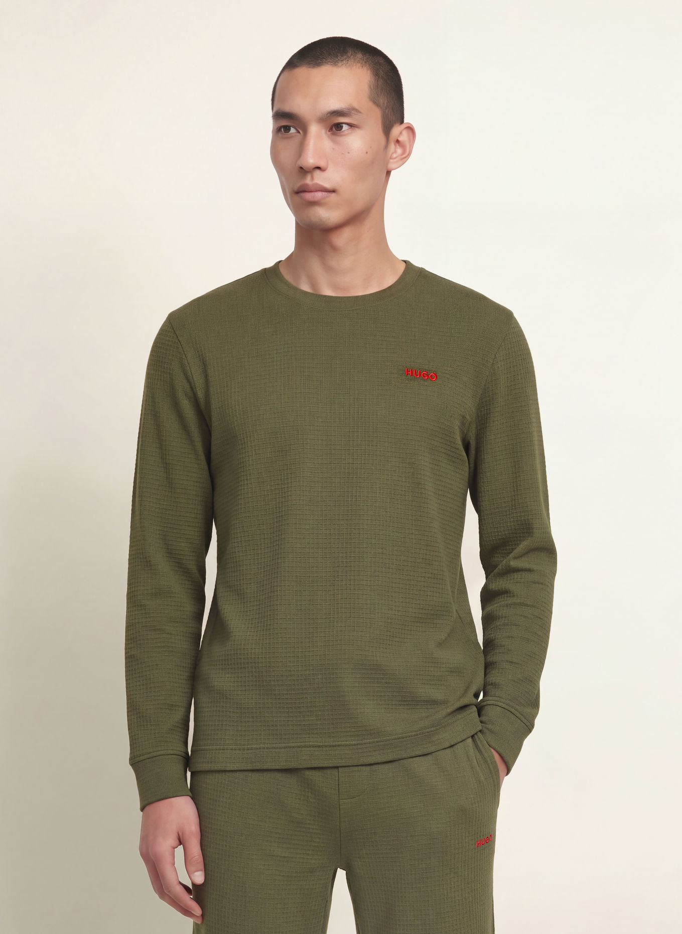 HUGO Sovebluse AUSTIN: MØRKEGRØN