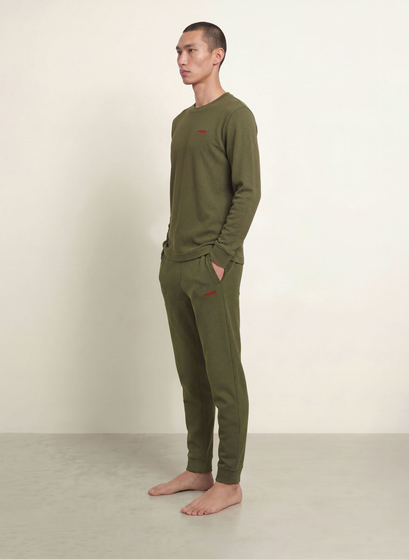 HUGO Sovebluse AUSTIN: MØRKEGRØN