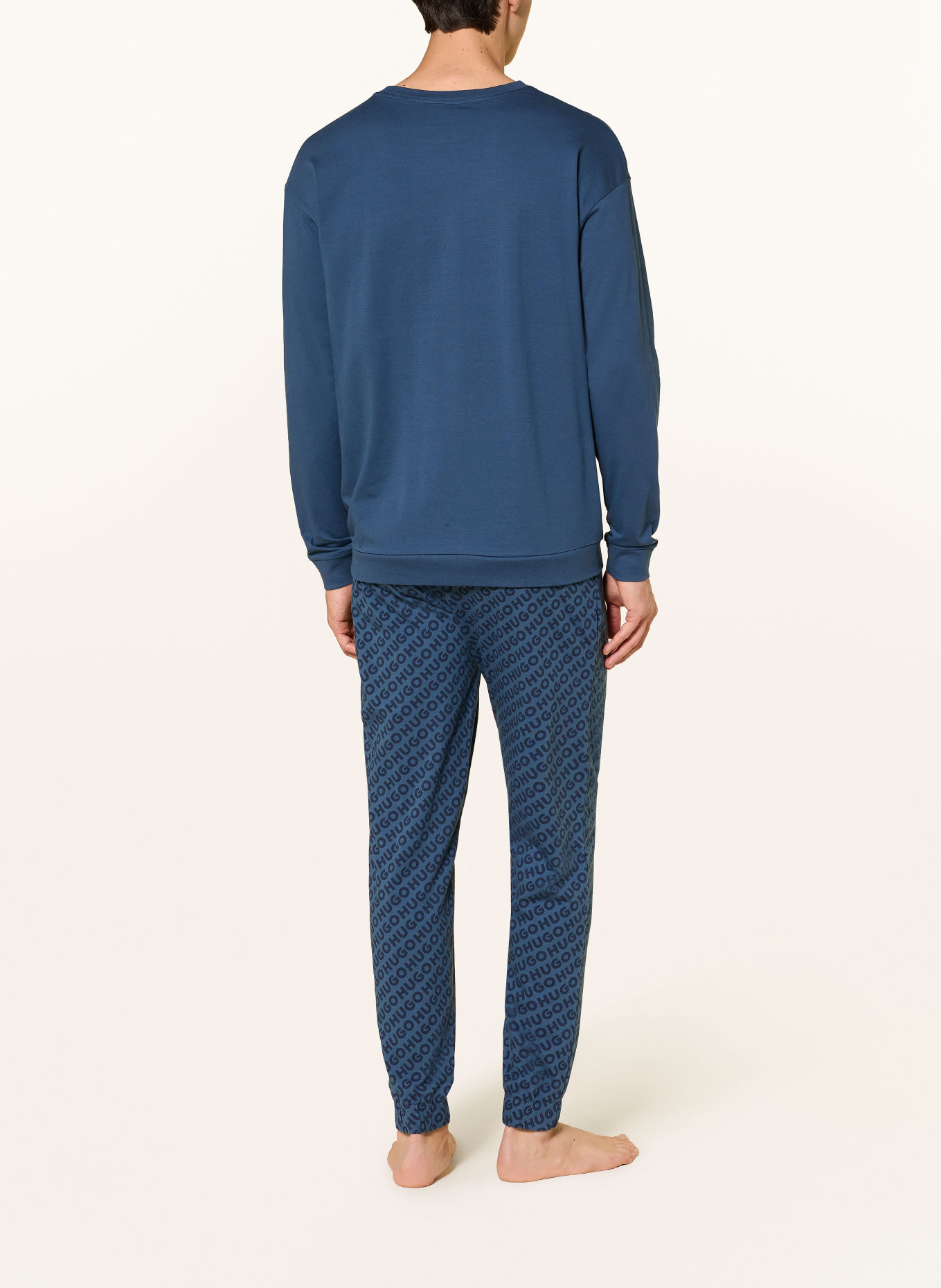 HUGO ELION Jersey Pajamas: DARK BLUE