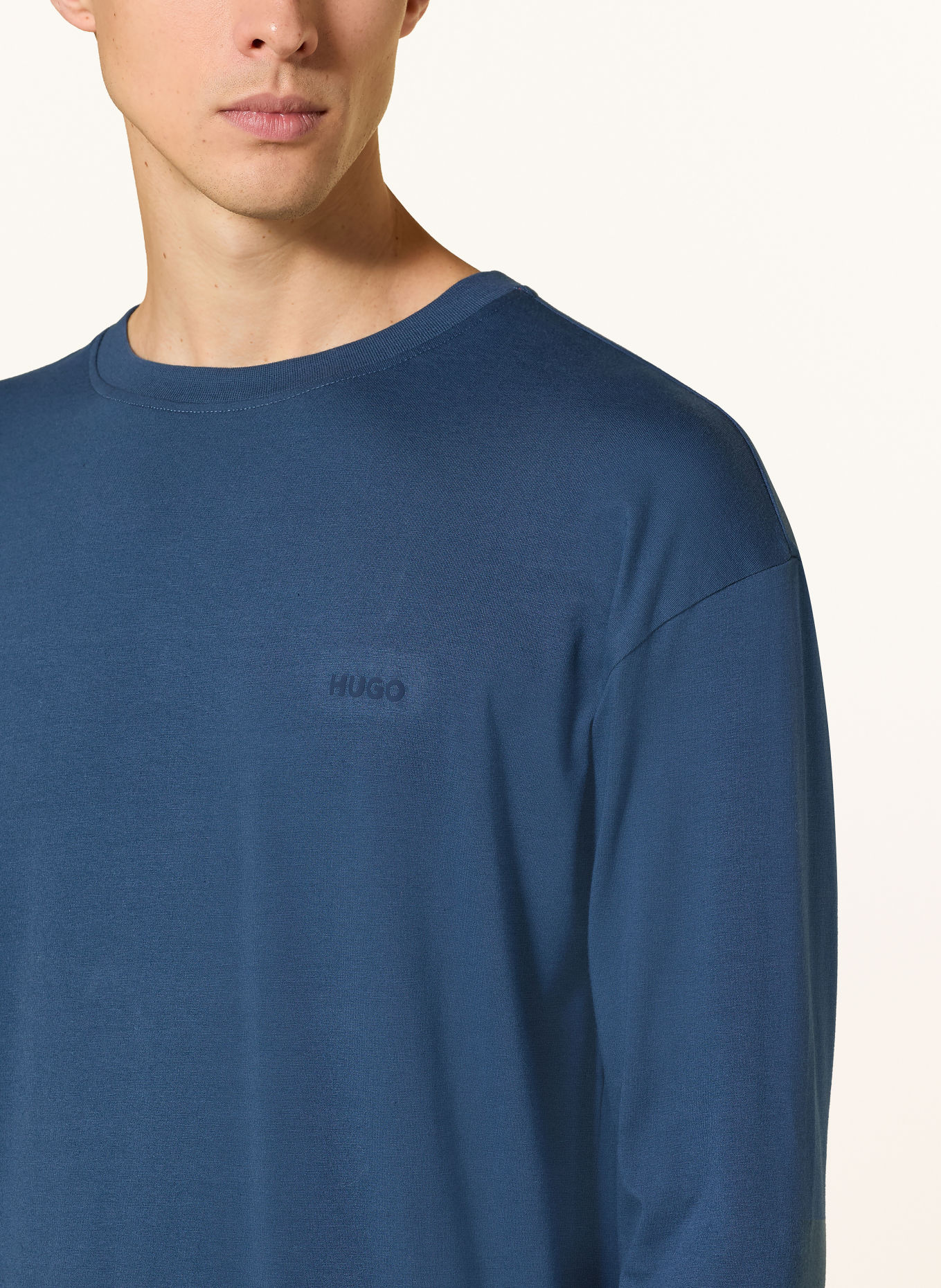 HUGO ELION Jersey Pajamas: DARK BLUE