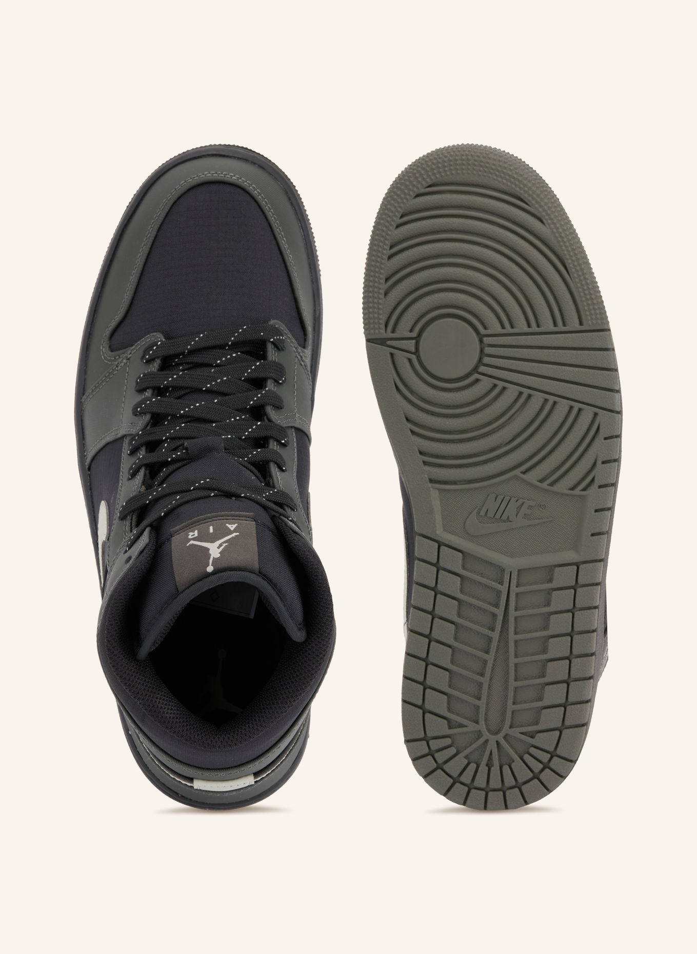 JORDAN Hightop-sneakers AIR JORDAN 1 MID UTILITY: SORT / LYSEGRÅ / MØRKEGRÅ