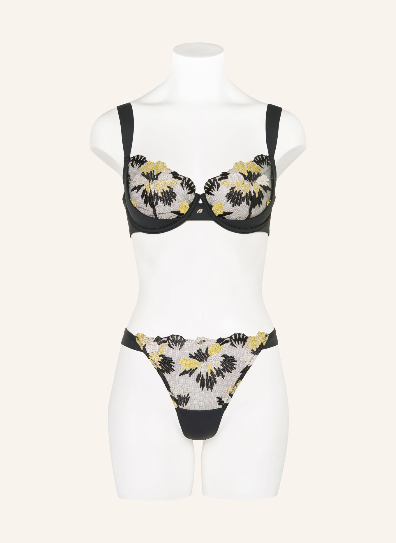 BOSS String DAHLIA mit Glitzergarn: SCHWARZ / SILBER / GOLD