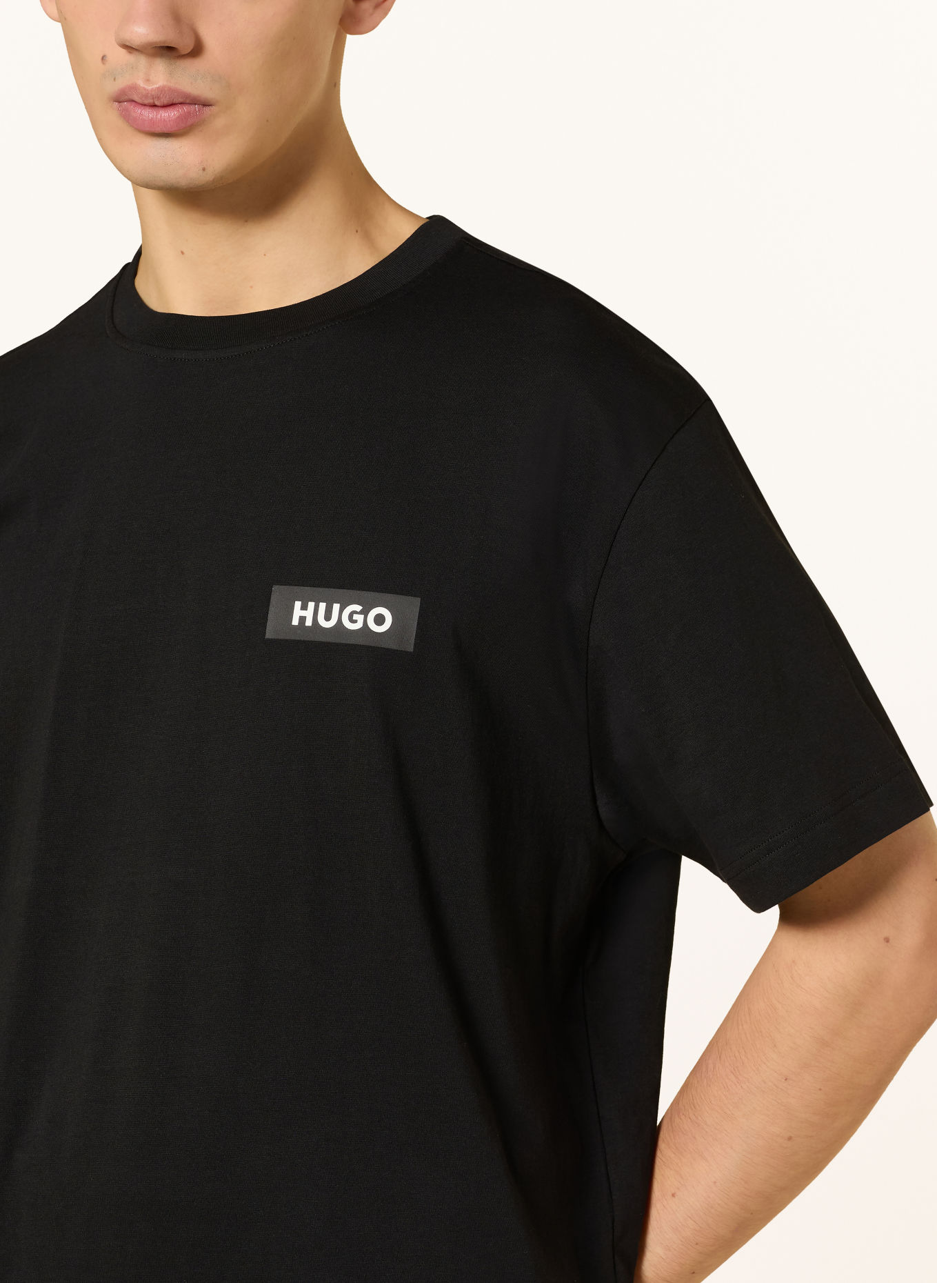HUGO Shorty-Schlafanzug RON: SCHWARZ / ROT / WEISS