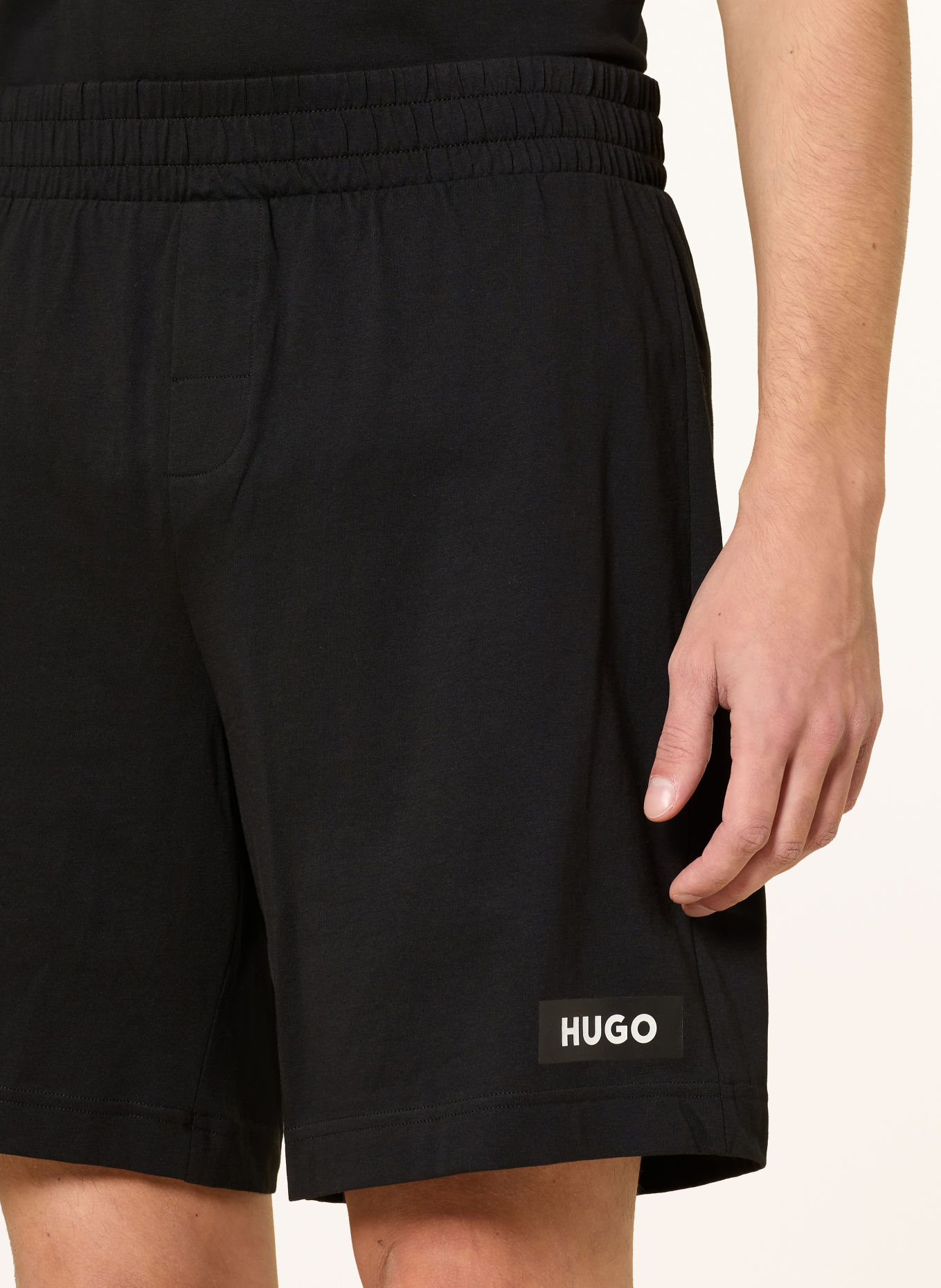HUGO Shorty-Schlafanzug RON: SCHWARZ / ROT / WEISS
