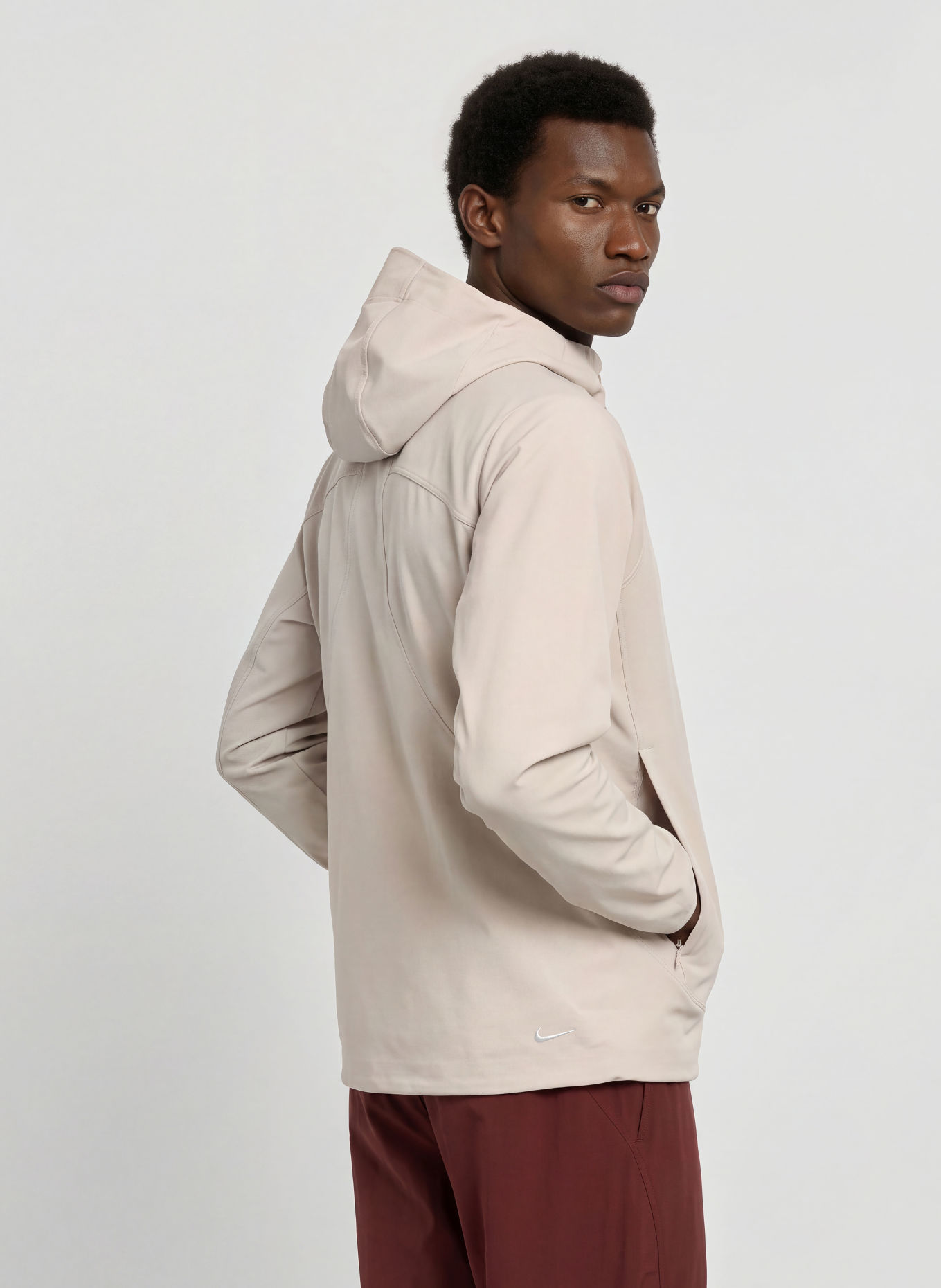 Nike Funkční bunda ACG CLOUD TREKKER: BÉŽOVÁ / BÍLÁ