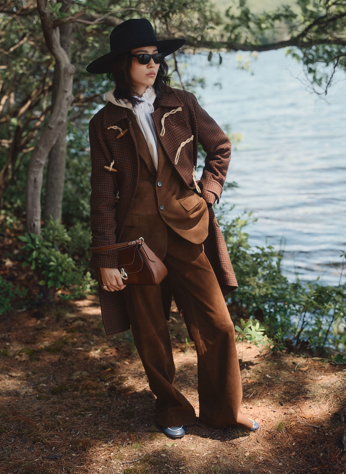 POLO RALPH LAUREN Leather Blazer: DARK BROWN
