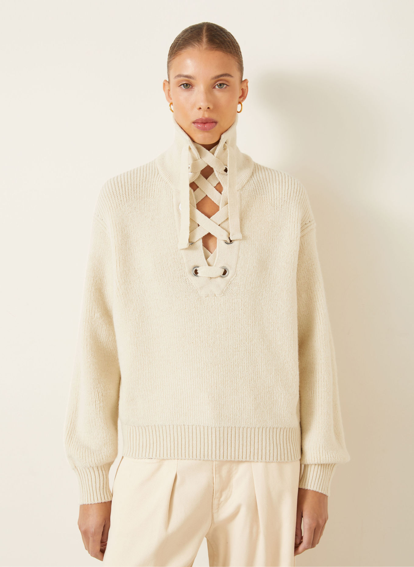 ISABEL MARANT Pulover YDALIA: ECRU