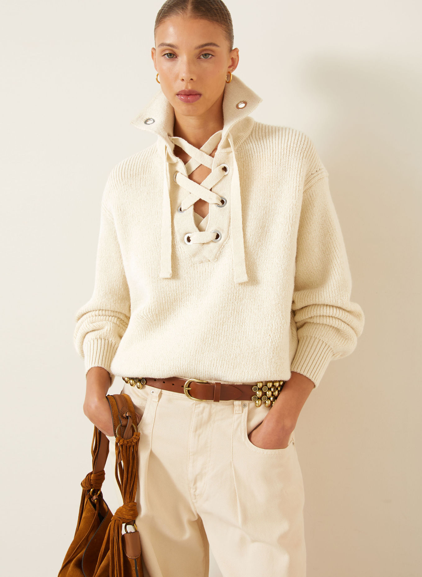 ISABEL MARANT Pulover YDALIA: ECRU