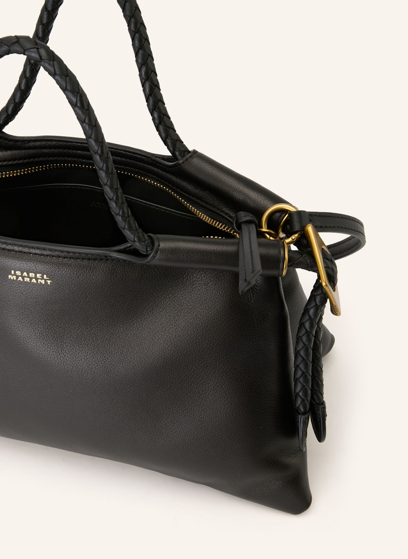 ISABEL MARANT Sac à main PIPA MEDIUM: NOIR / OR