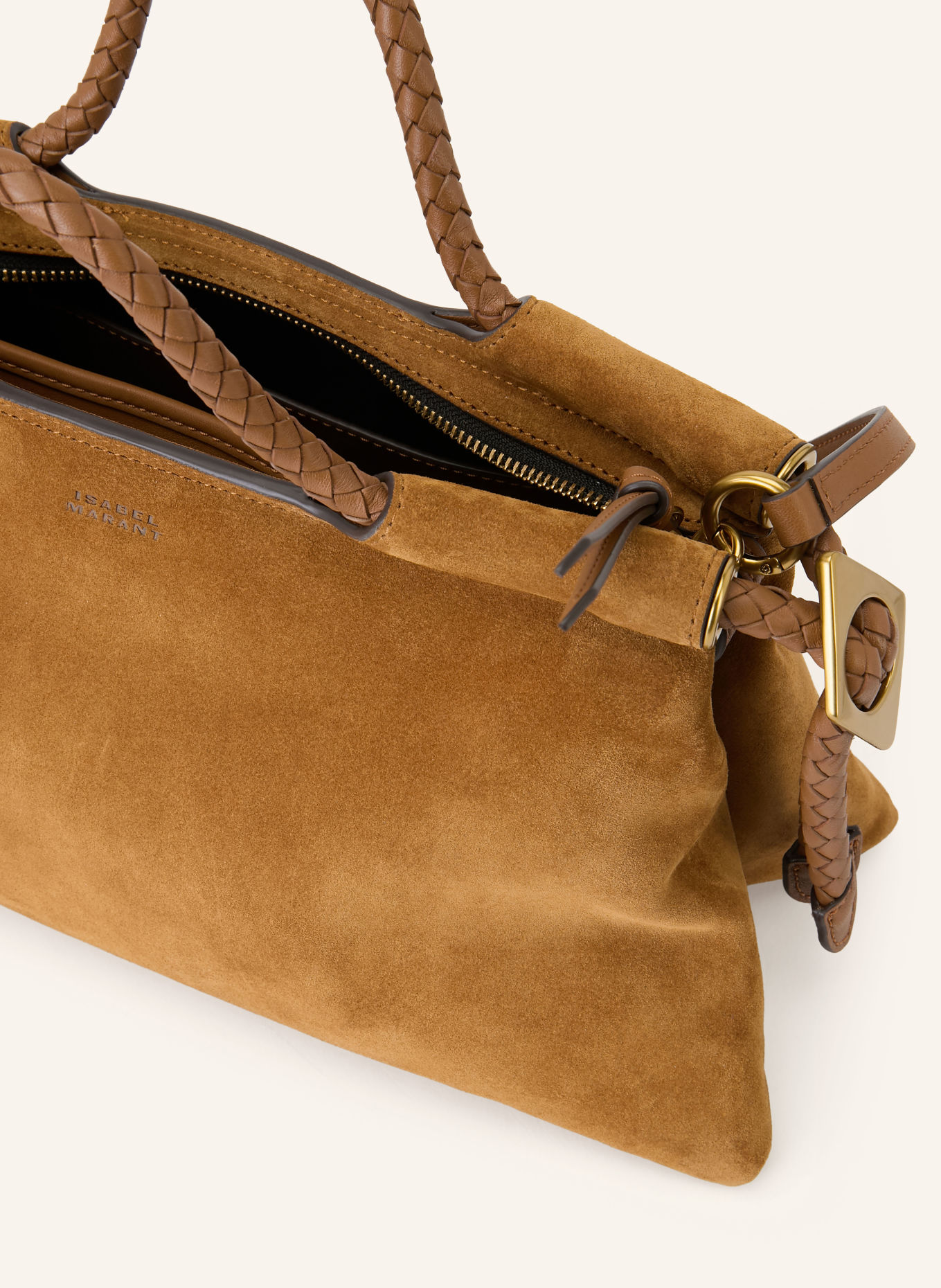 ISABEL MARANT Sac à main PIPA MEDIUM: COGNAC / OR