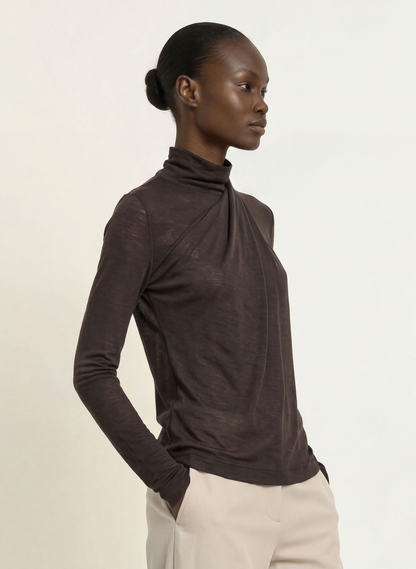 lilienfels Longsleeve: DUNKELBRAUN