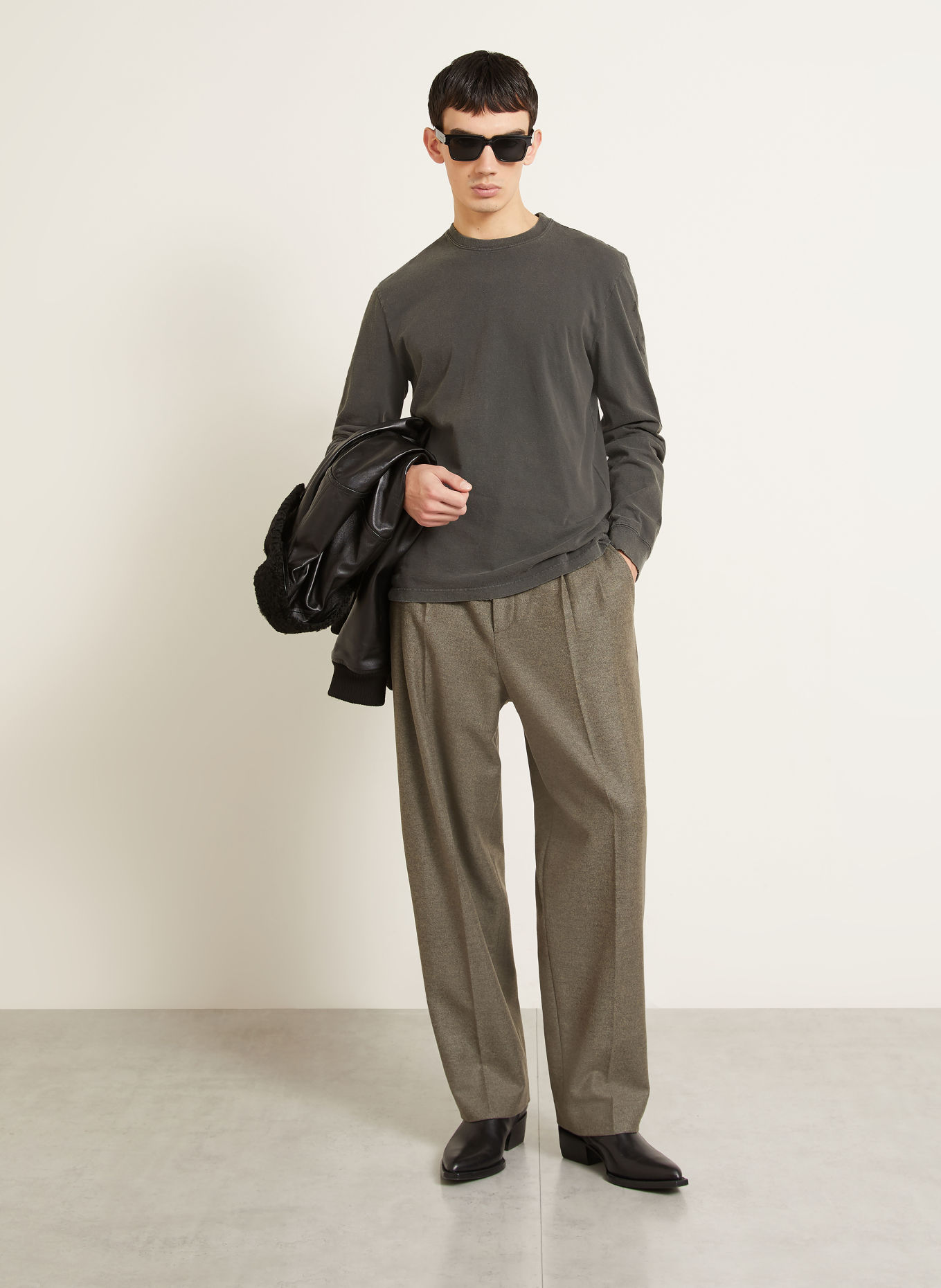 GOLDEN GOOSE Longsleeve: DONKERGRIJS
