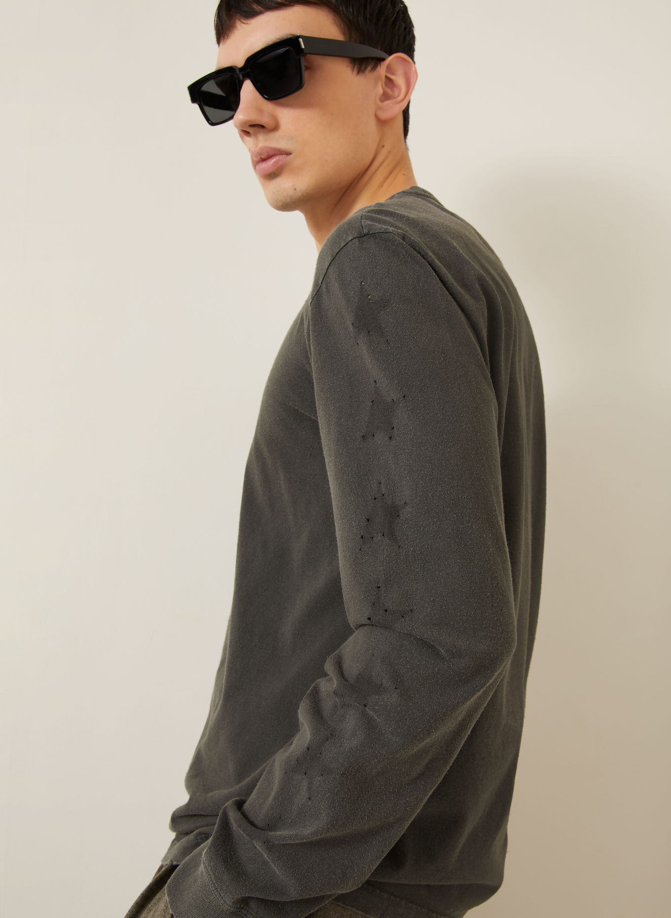 GOLDEN GOOSE Longsleeve: DONKERGRIJS